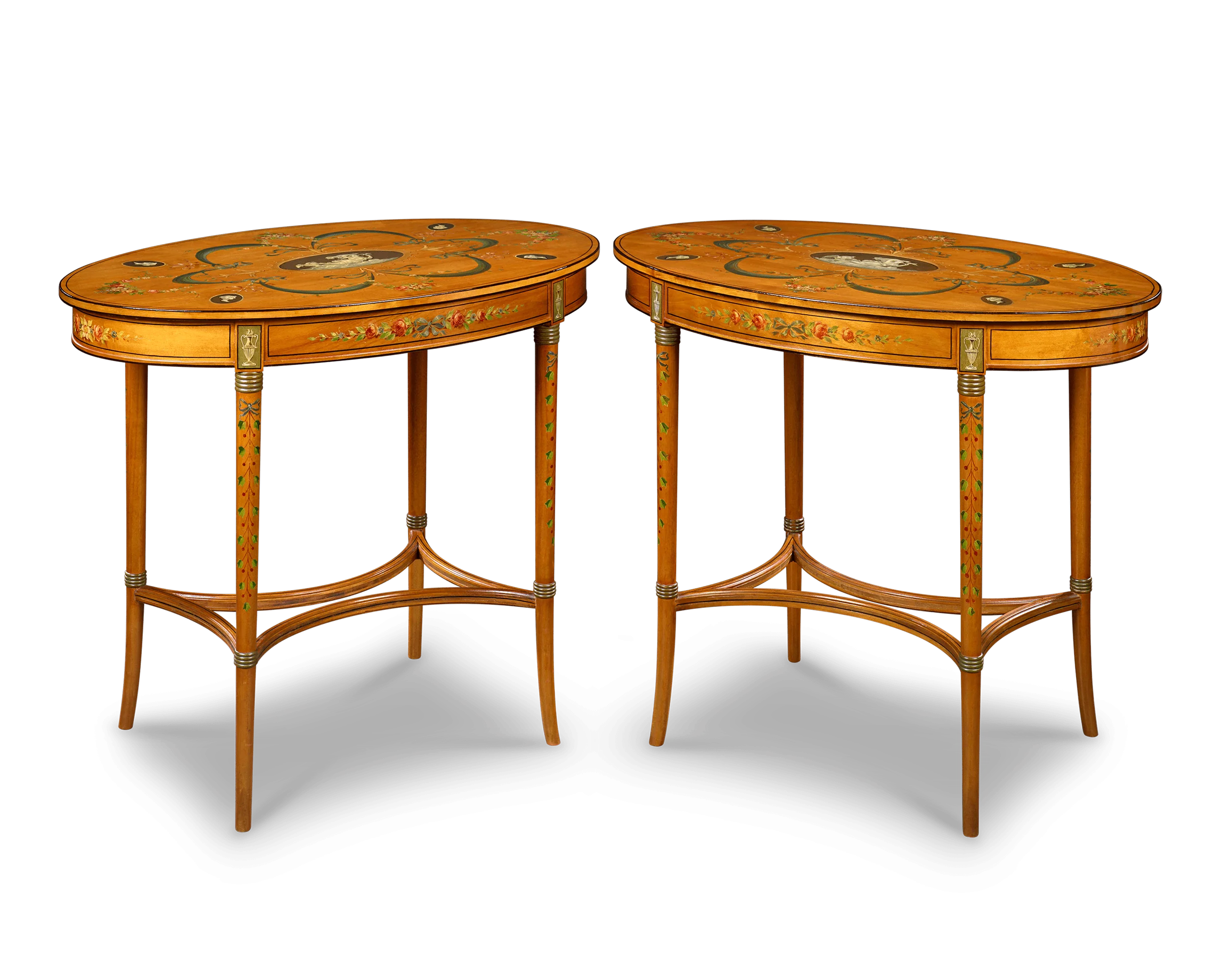 English Satinwood Parlor Tables