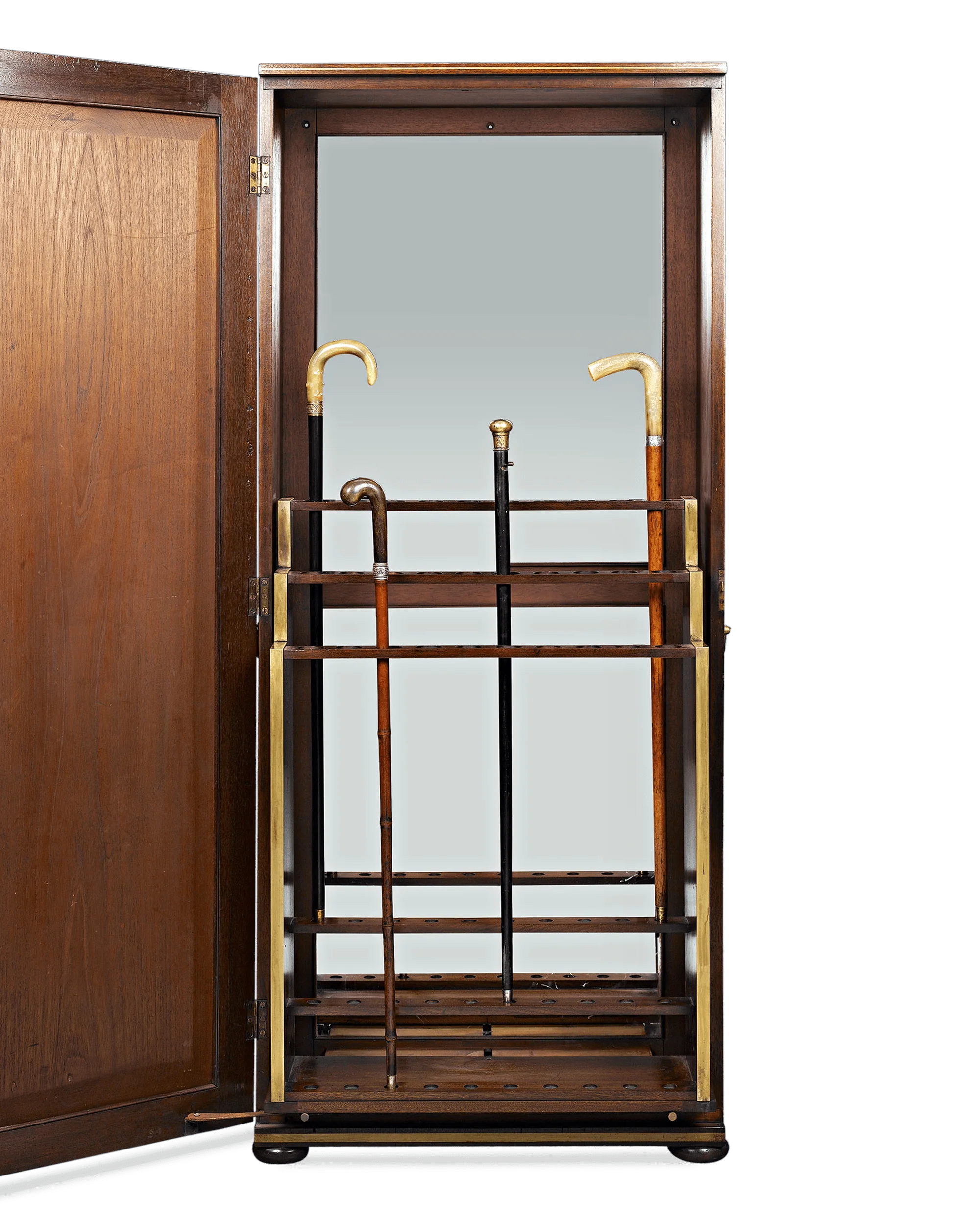 English Upright Cane Cabinet - Image 3