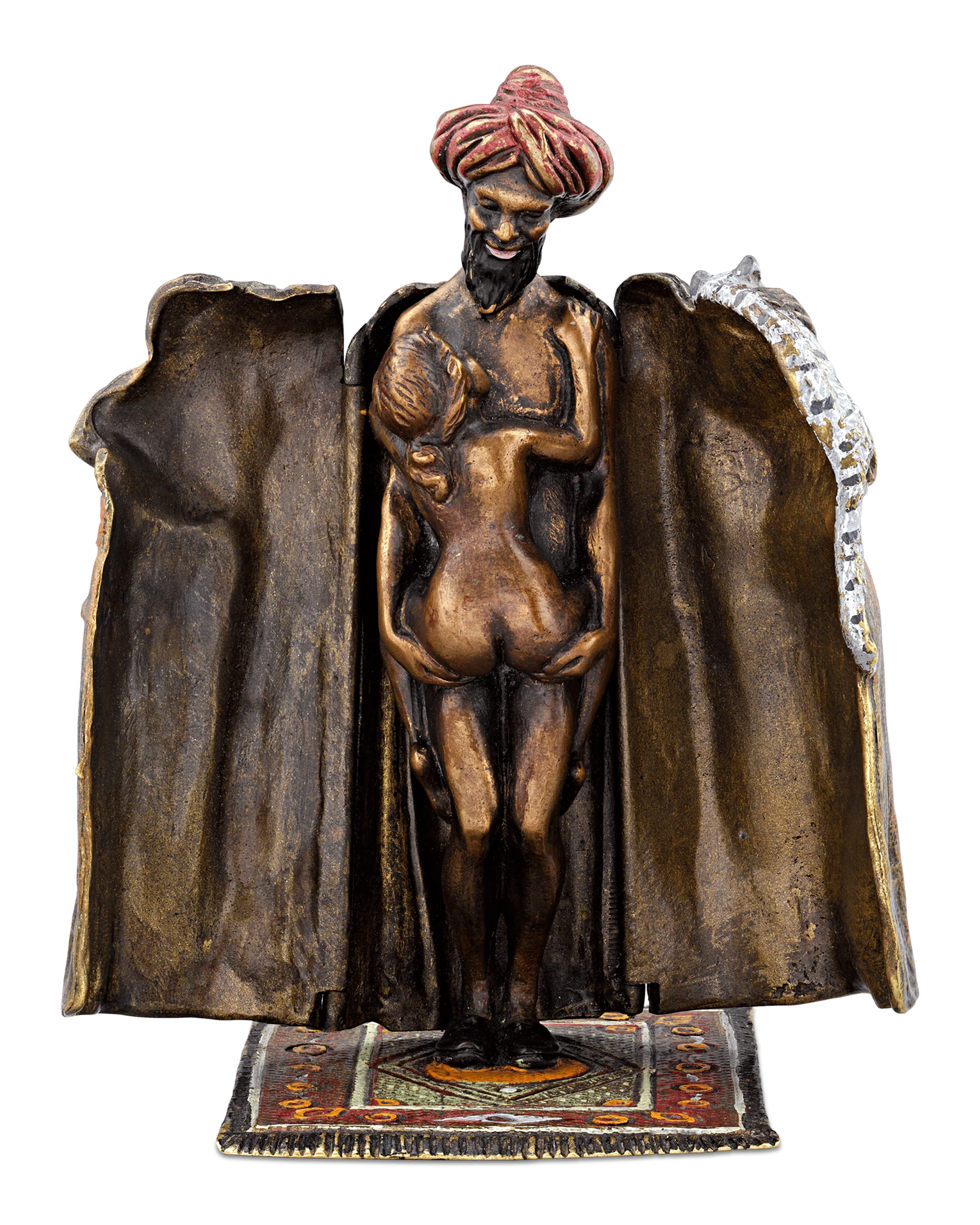 Erotic Bedouin Bronze by Franz Bergmann - Image 3