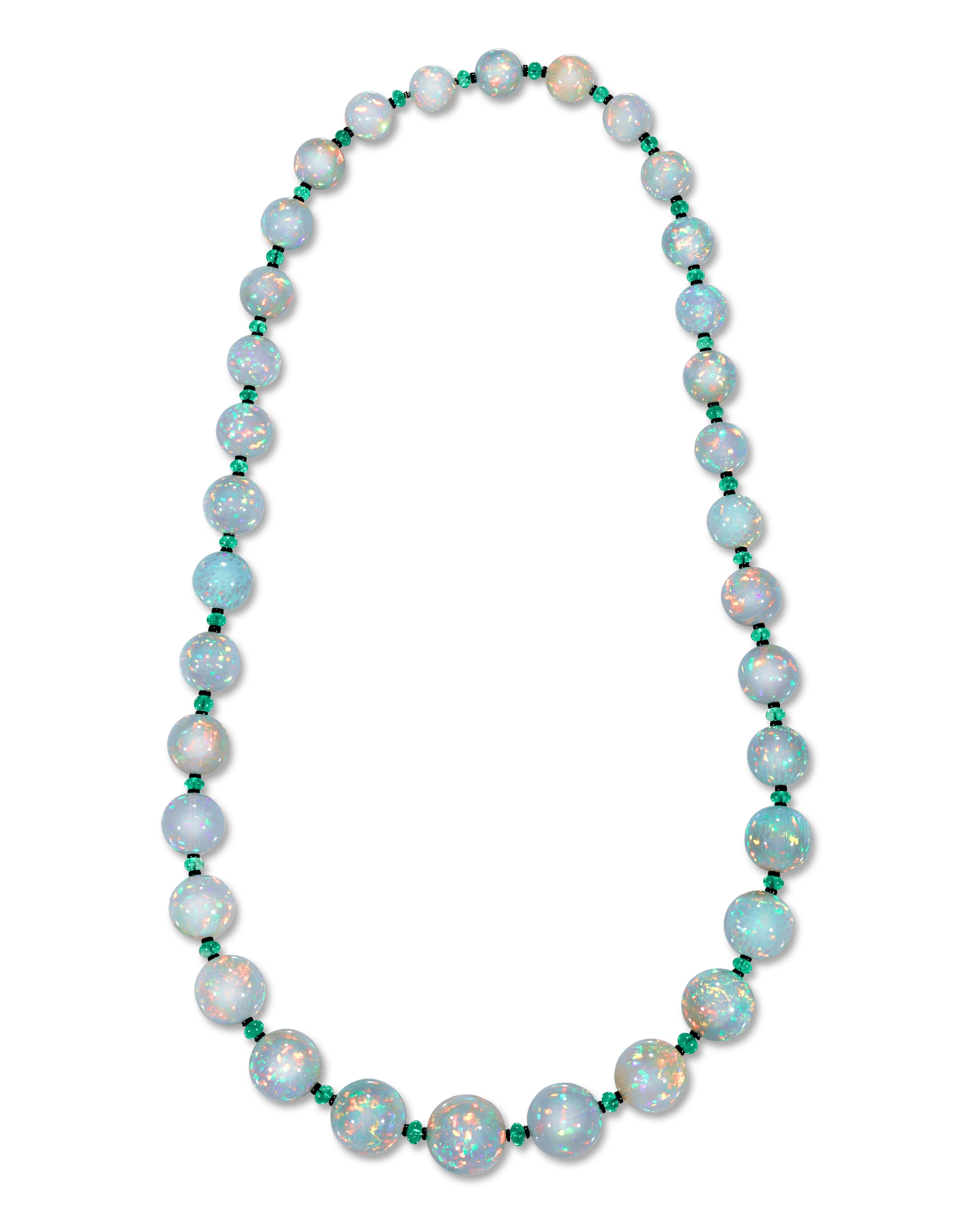 Ethiopian Opal Bead Necklace, 680.00 Carats