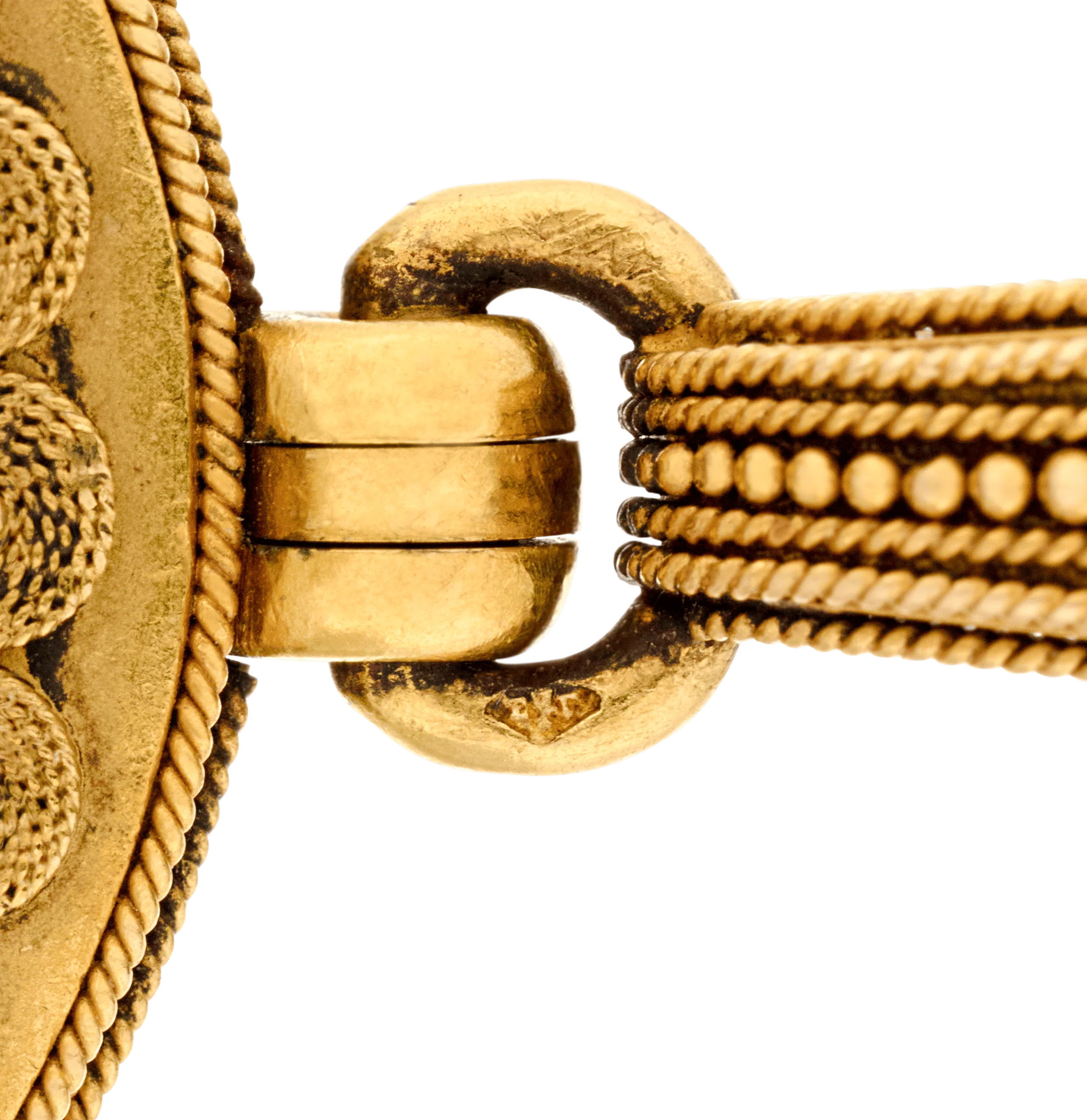 Eugène Fontenay Etruscan Revival Gold and Enamel Locket - Image 4