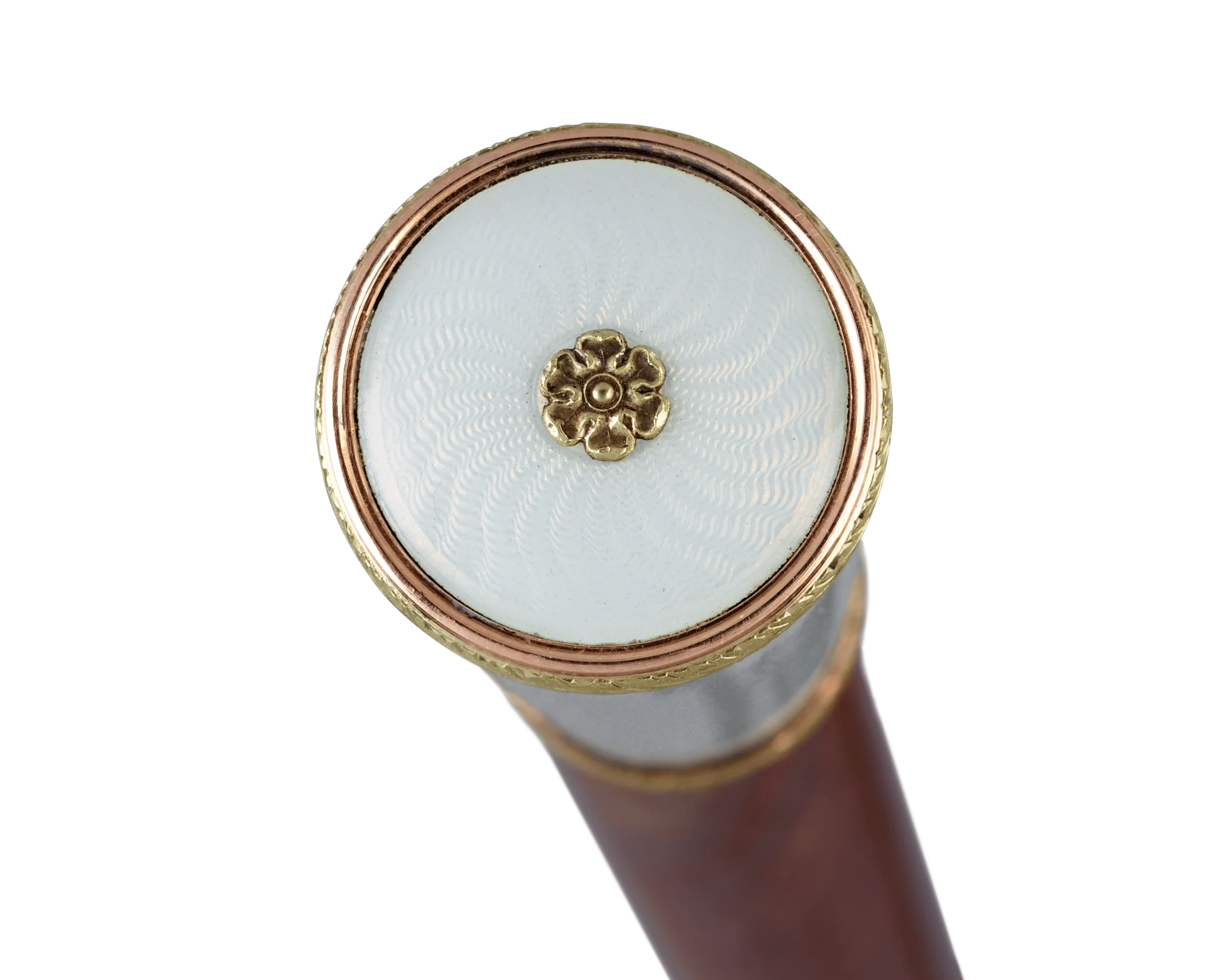 Fabergé Gold and Guilloché Enamel Cane - Image 2