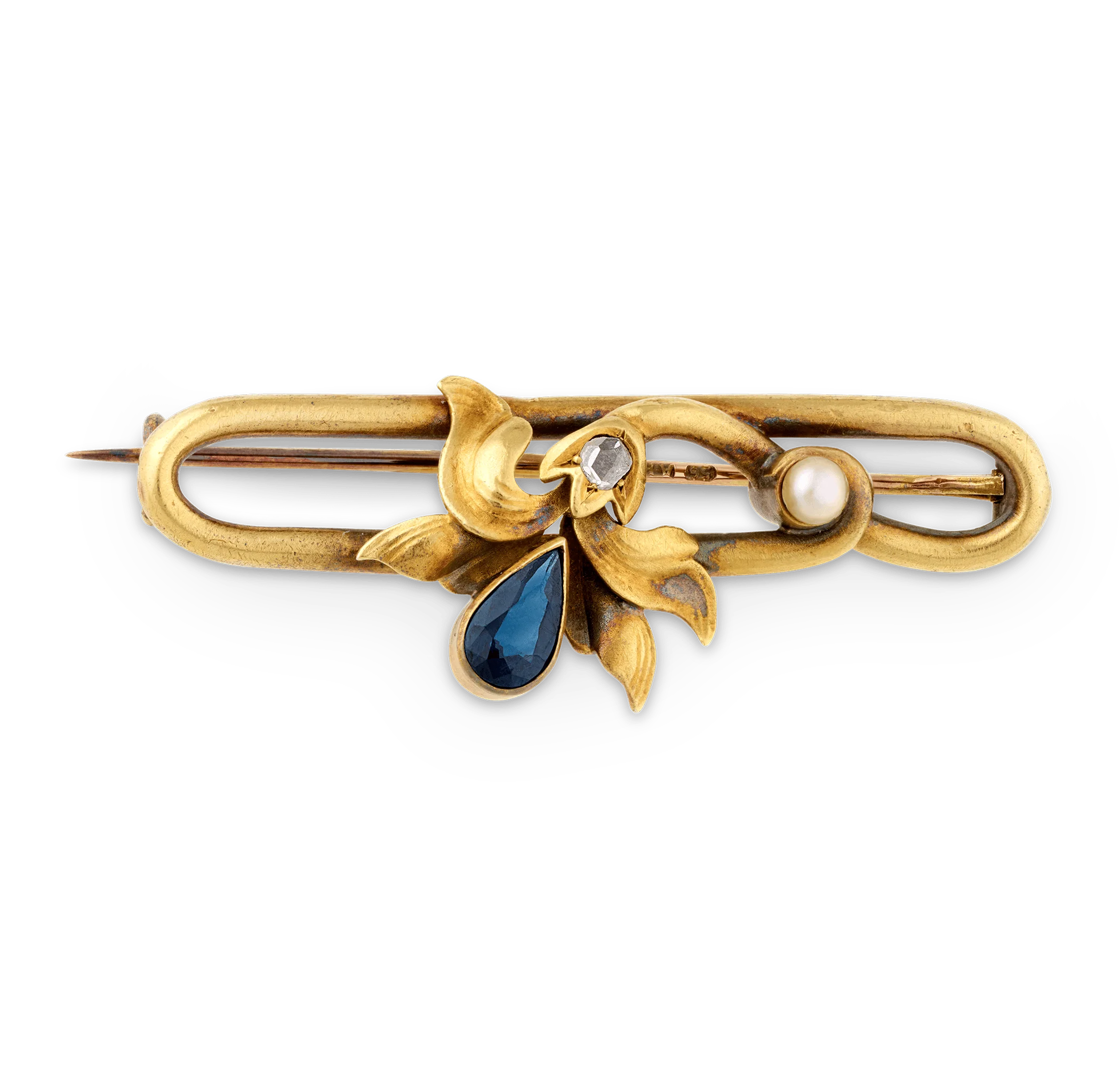 Fabergé Sapphire Floral Brooch