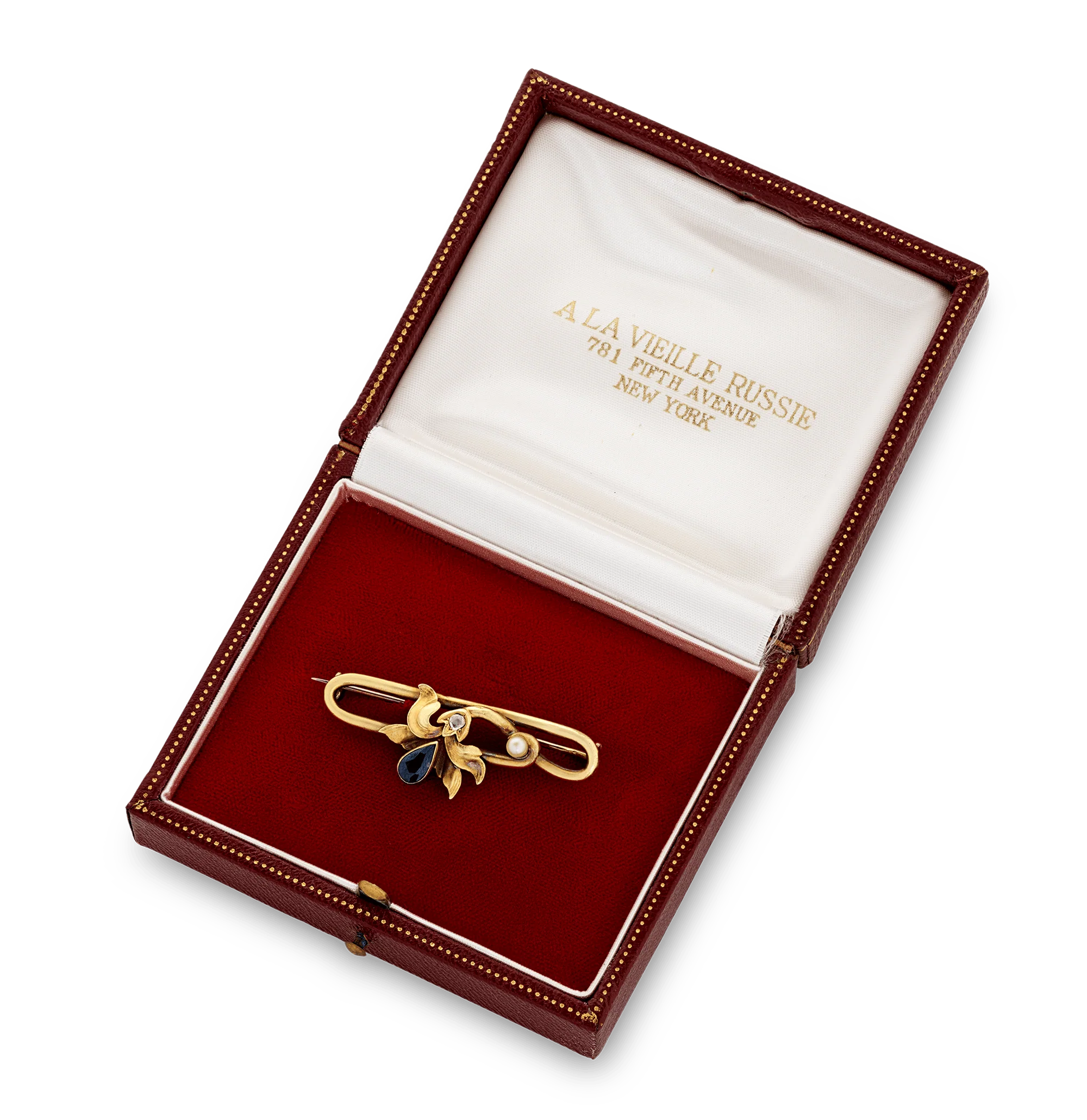 Fabergé Sapphire Floral Brooch - Image 2
