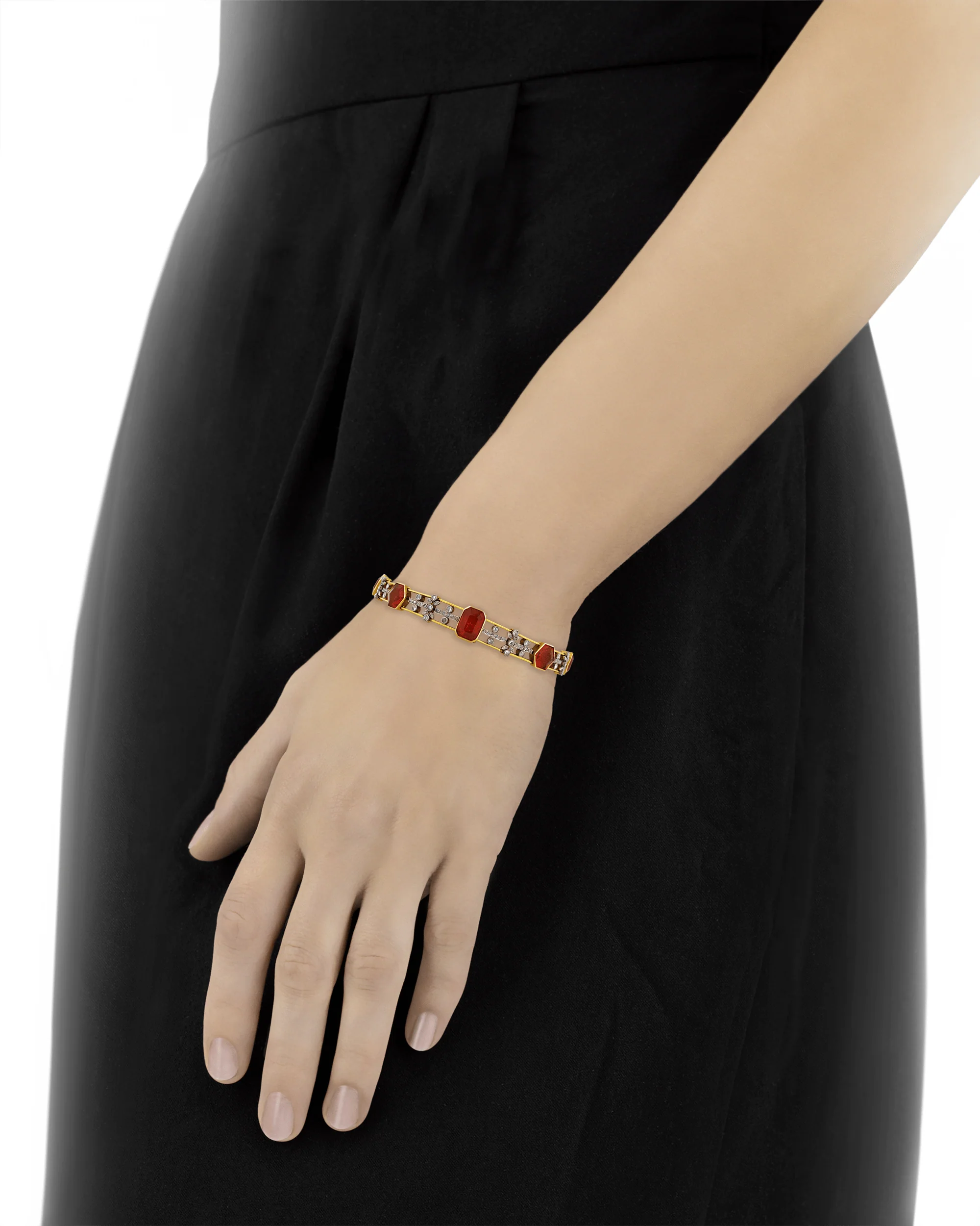 Fire Opal Convertible Choker and Bracelet - Image 4