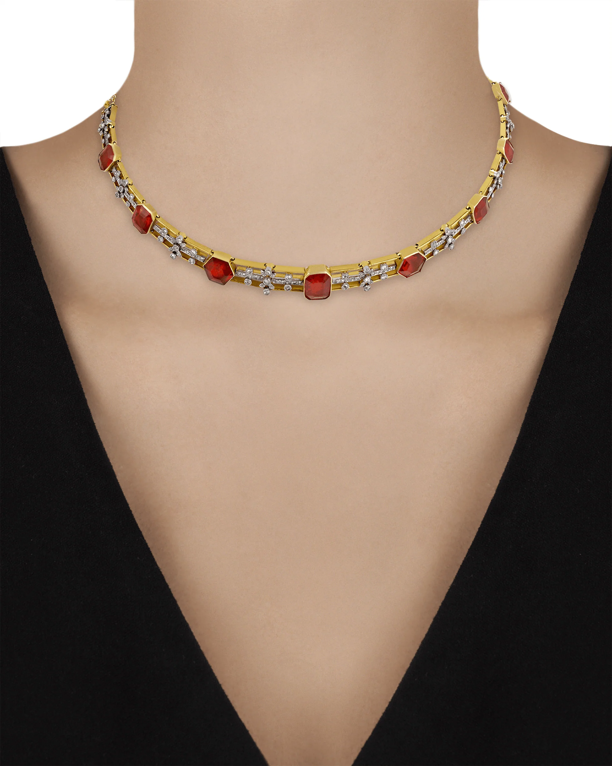 Fire Opal Convertible Choker and Bracelet - Image 5