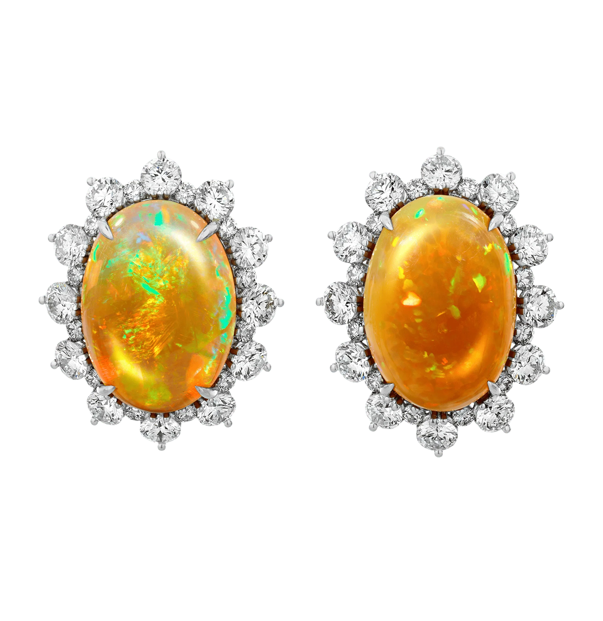 Fire Opal Earrings, 13.40 Carats - Image 3