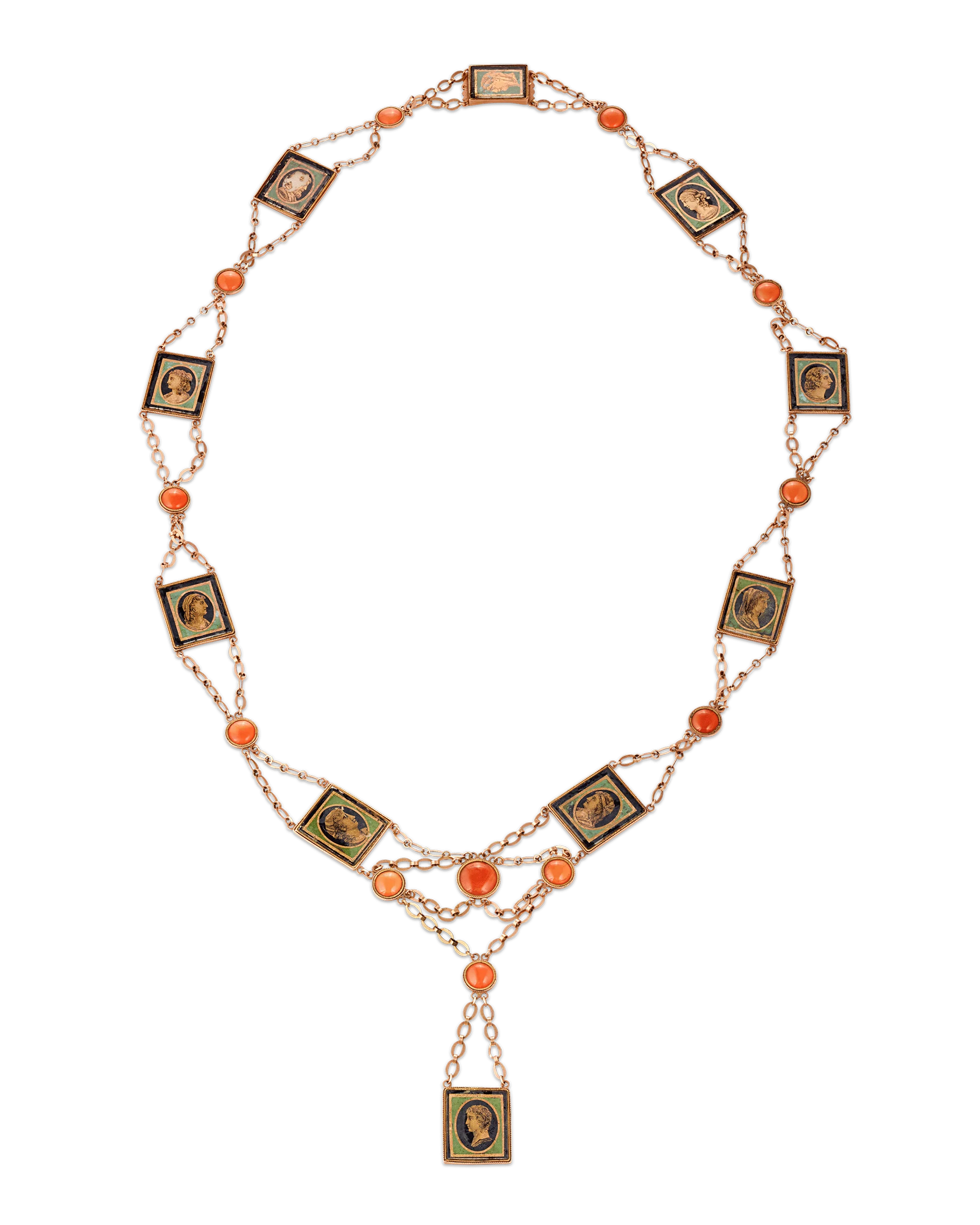 First Empire Napoleonic Portrait Necklace