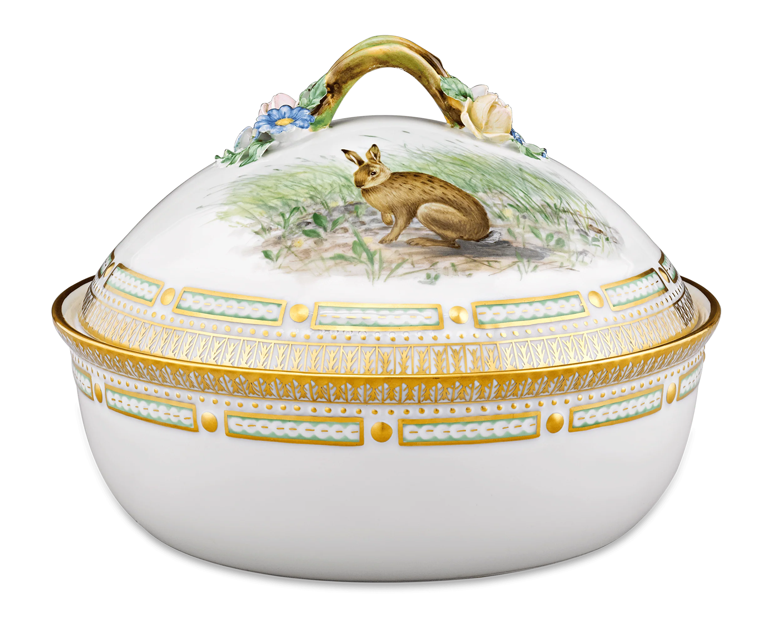 Flora Danica Game Series Covered Vegetable Dish