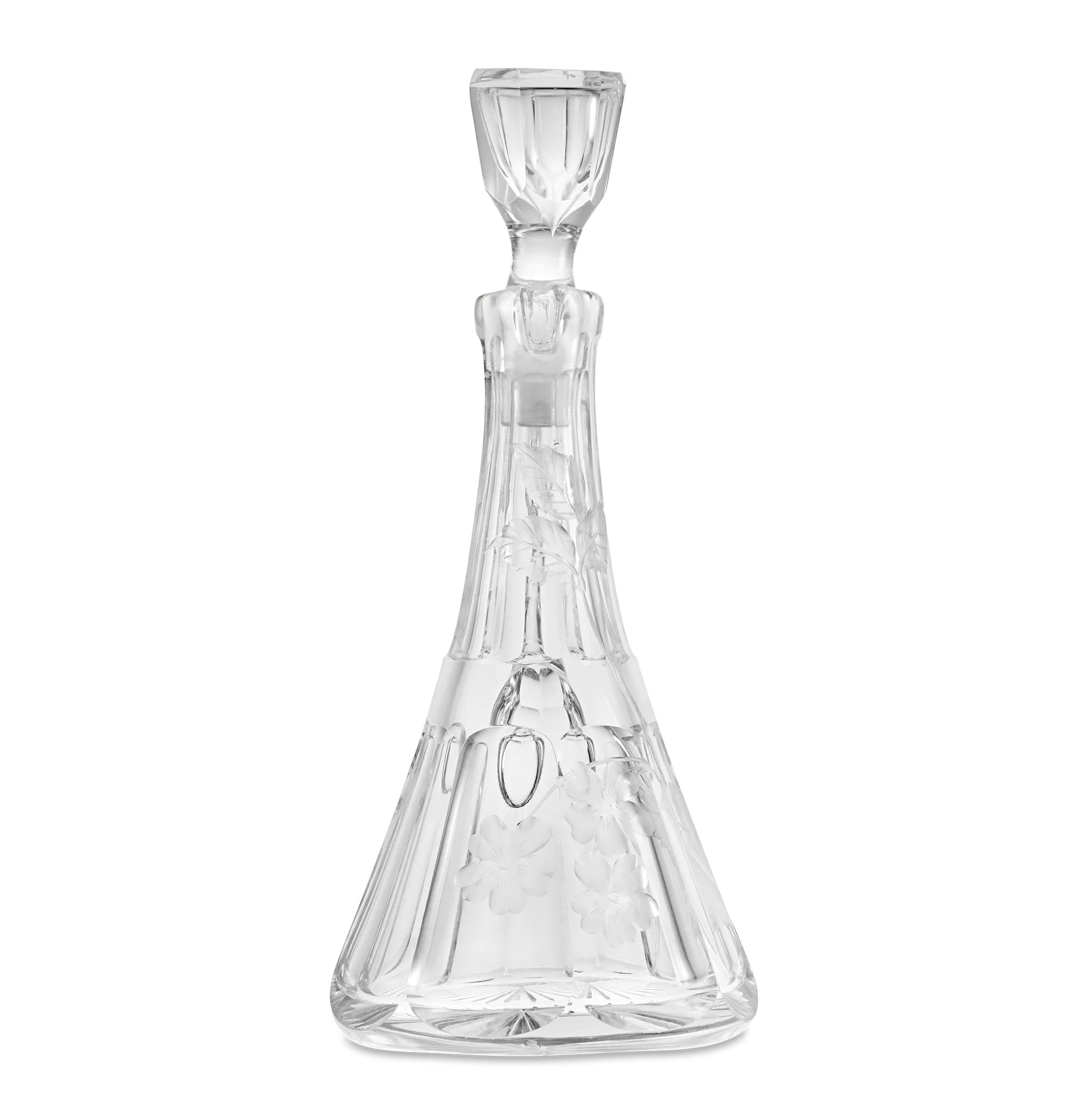 Floral Cut Glass Cruet - Image 2