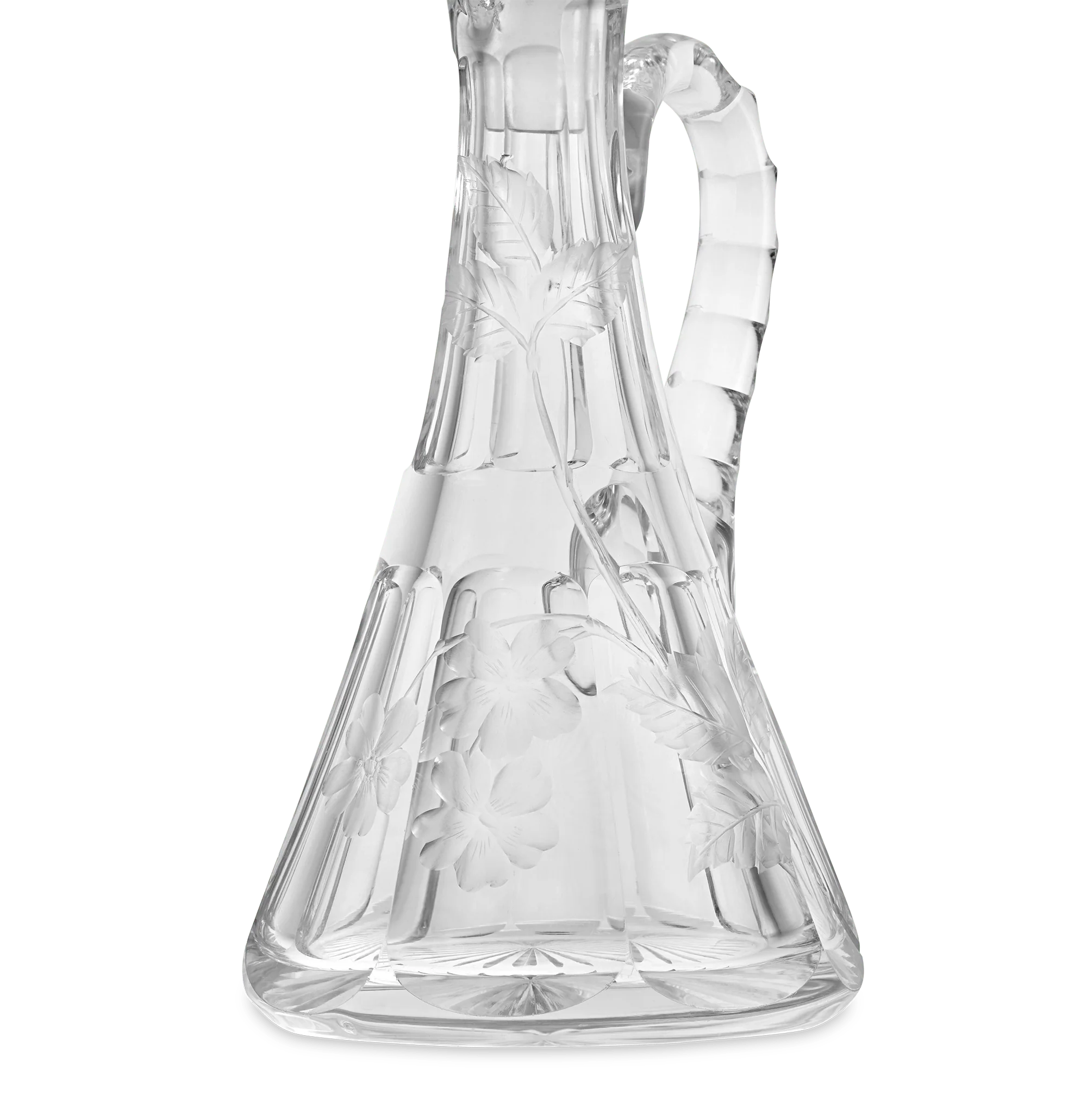 Floral Cut Glass Cruet - Image 3