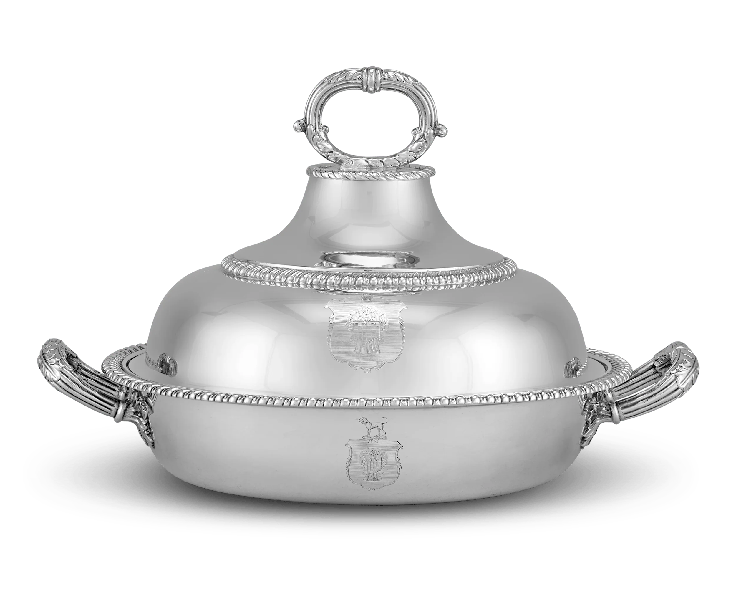 Four Georgian Silver Entrée Dishes by Robert Garrard - Image 2