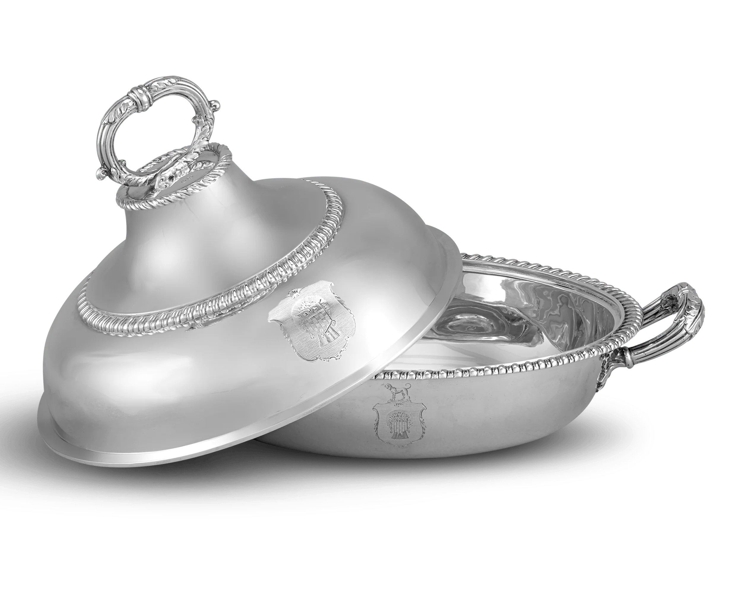 Four Georgian Silver Entrée Dishes by Robert Garrard - Image 3
