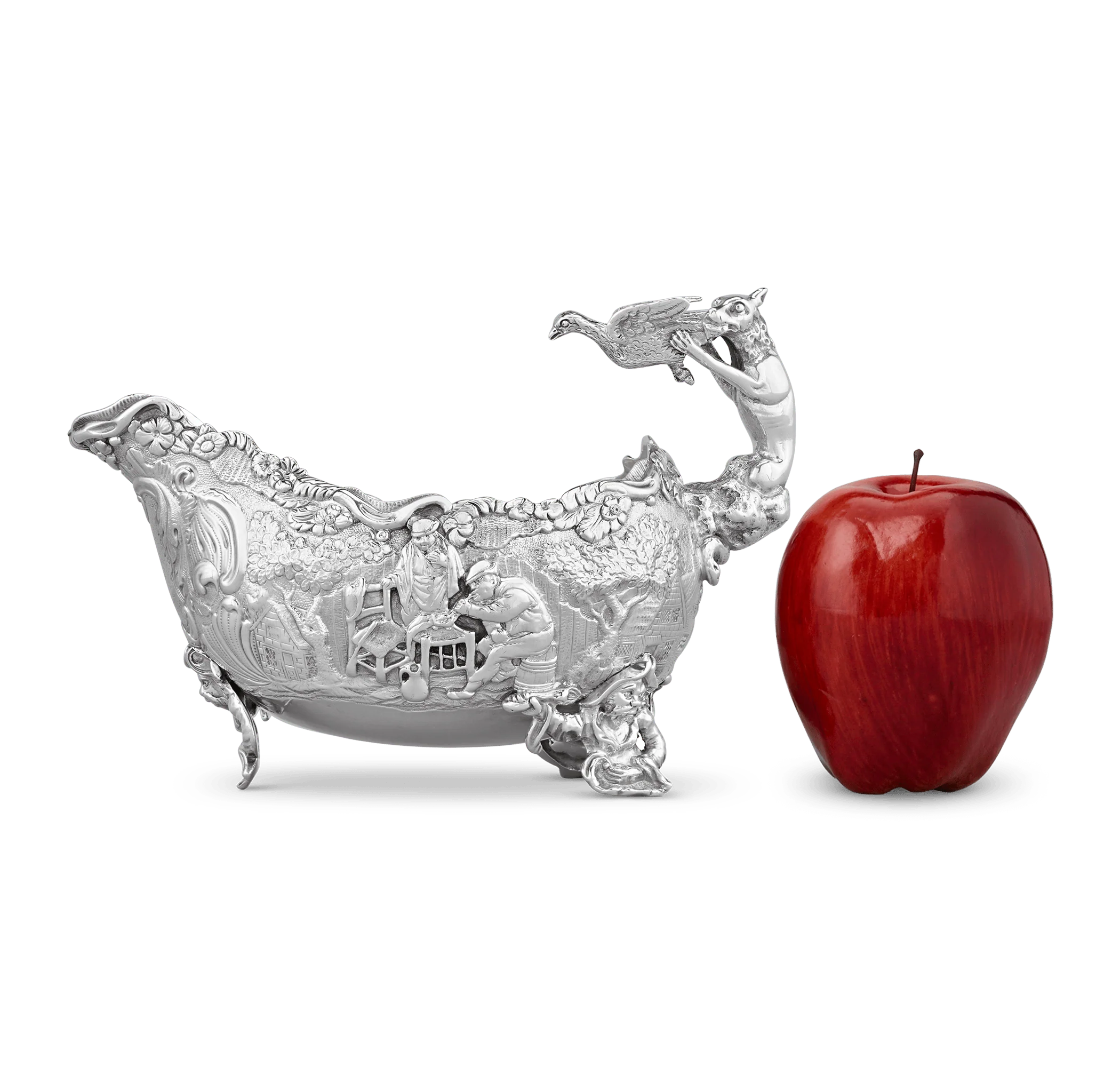 Four Silver Sauceboats by Edward Farrell - Image 6