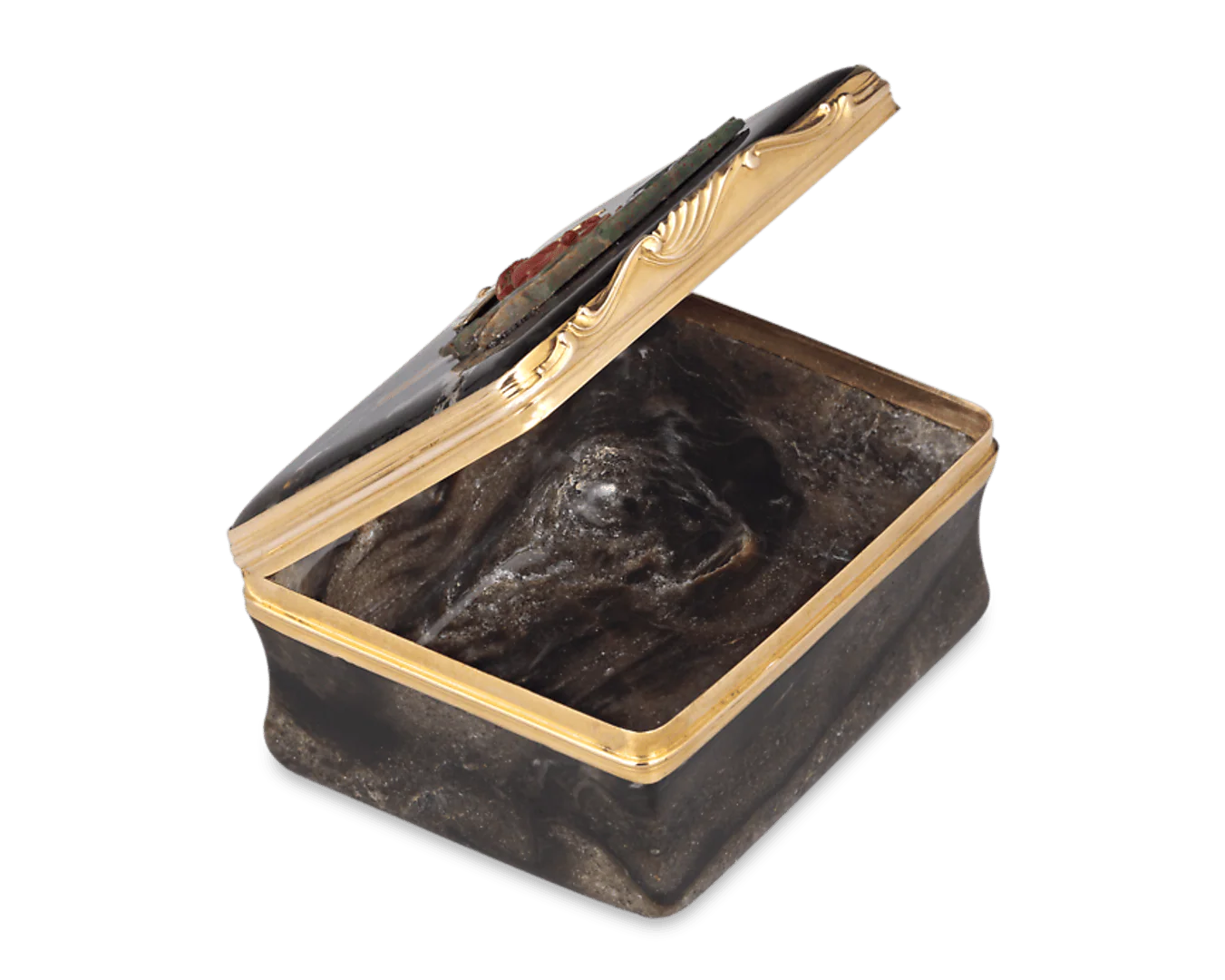 French Chinoiserie Hardstone Snuff Box - Image 3