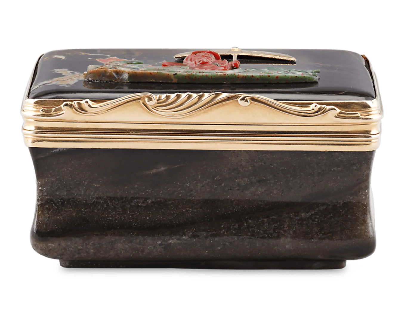 French Chinoiserie Hardstone Snuff Box - Image 4