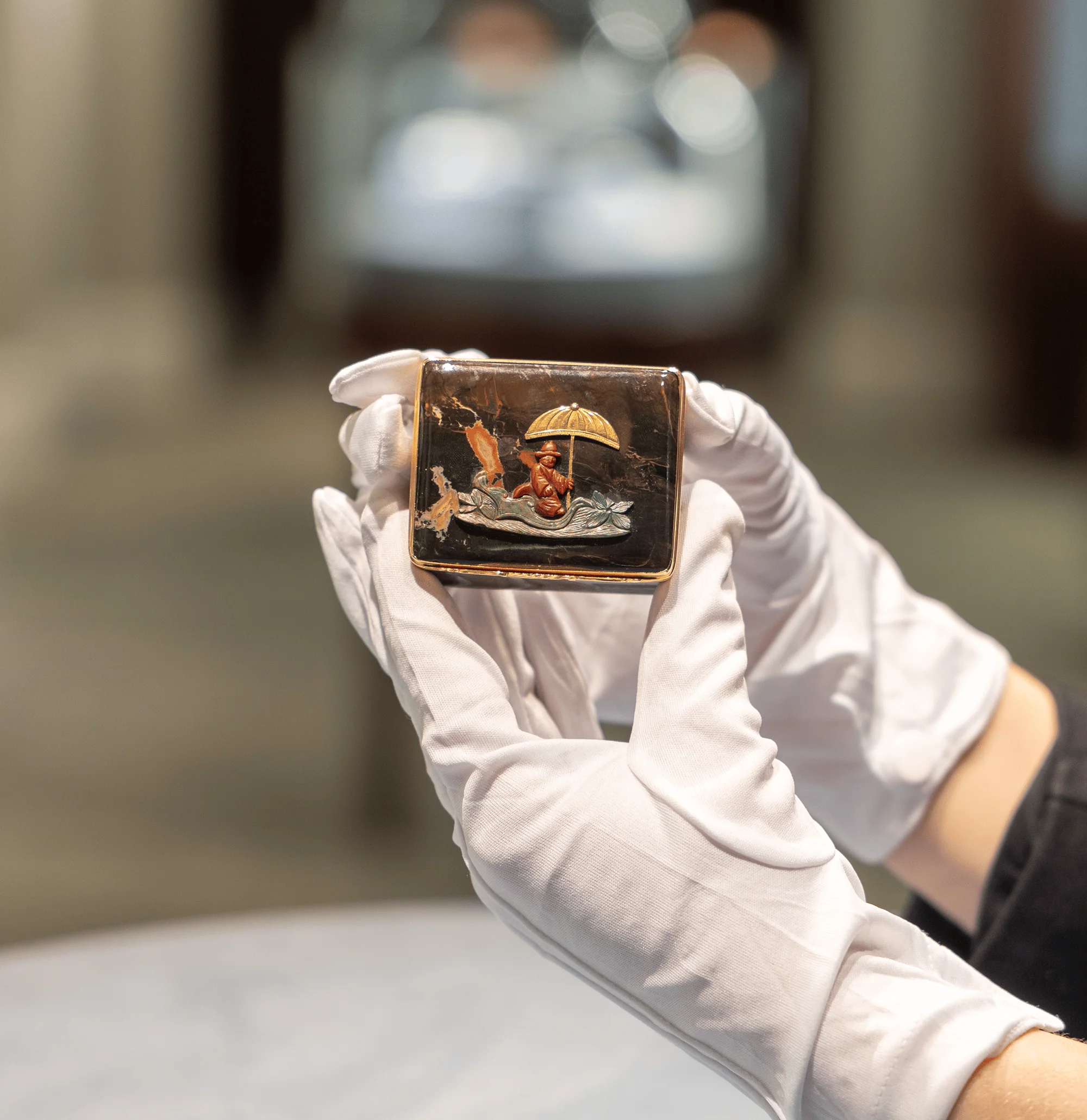 French Chinoiserie Hardstone Snuff Box - Image 5