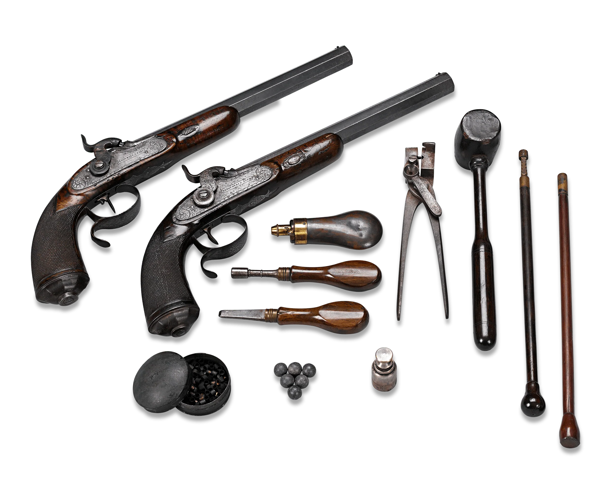 French Dueling Pistols by Deboubert - Image 3