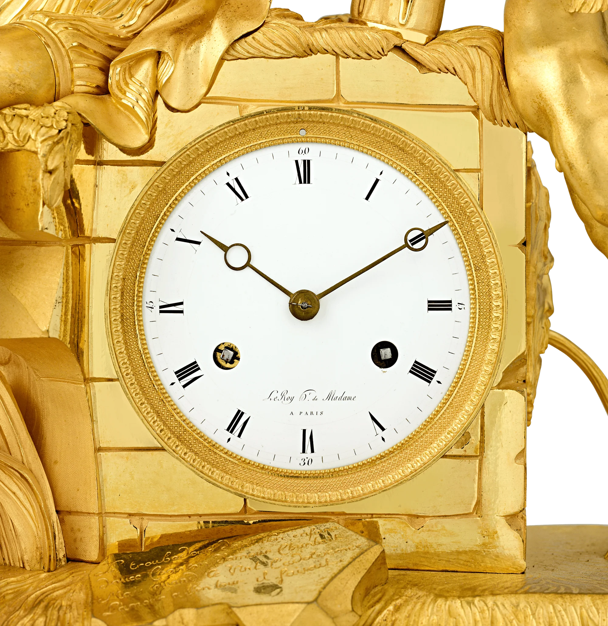 French Empire Troubadour Mantel Clock - Image 2