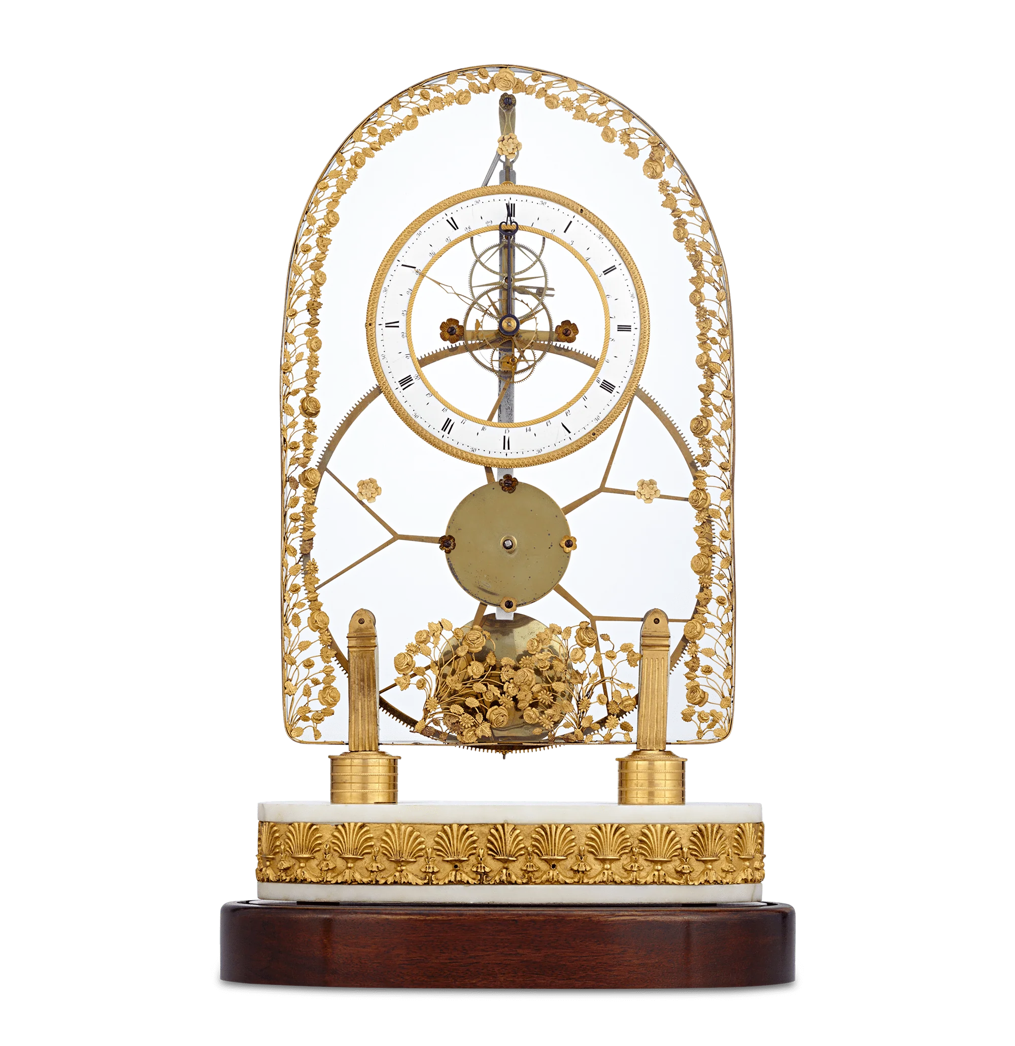 French Great Wheel Skeleton Clock - Image 3