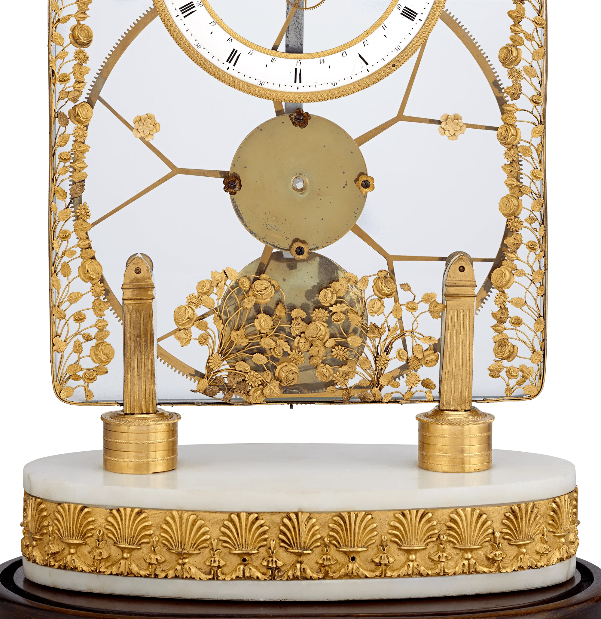 French Great Wheel Skeleton Clock - Image 5