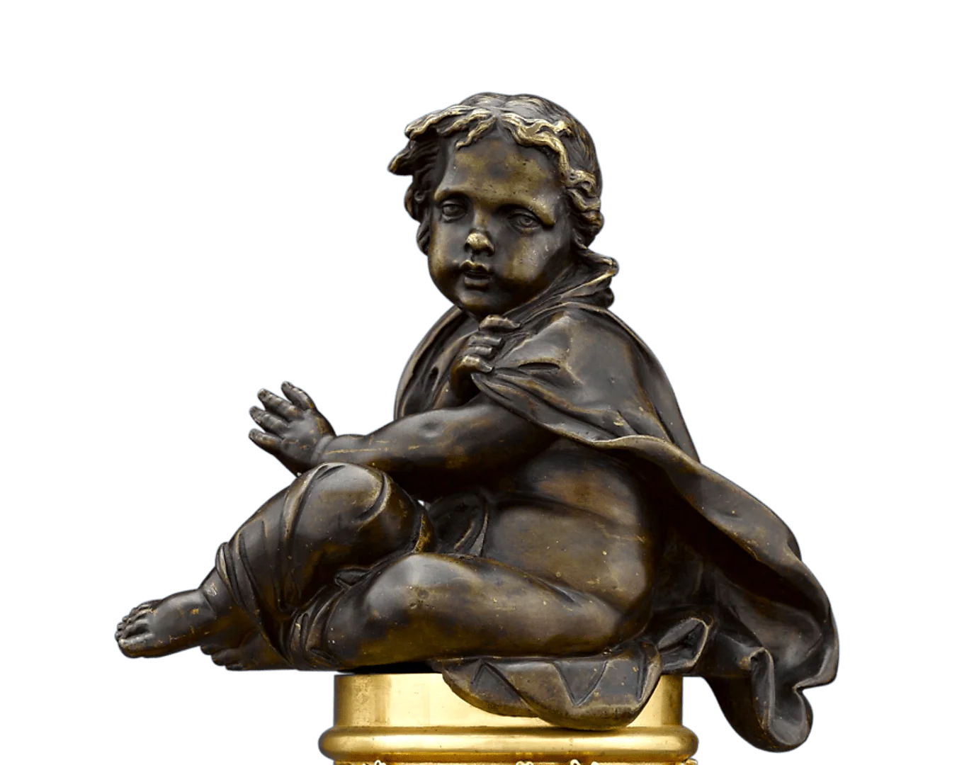 French Louis XVI-Style Bronze Chenets - Image 5