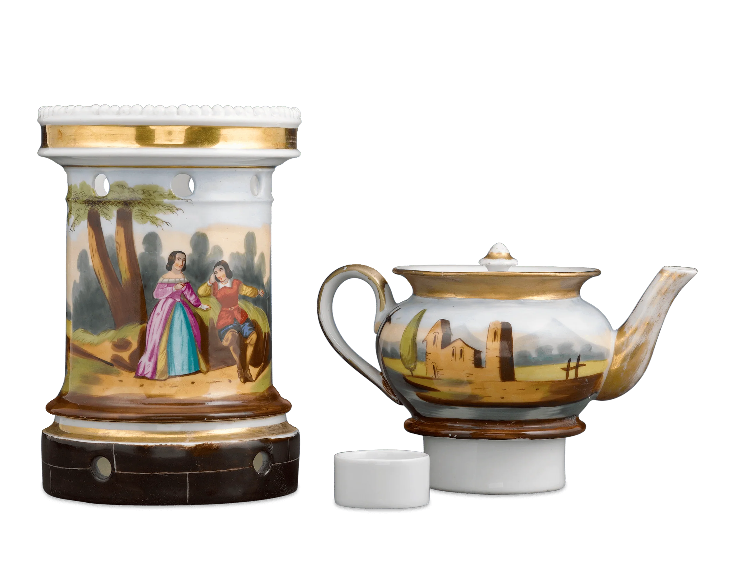 French Porcelain Veilleuse - Image 2