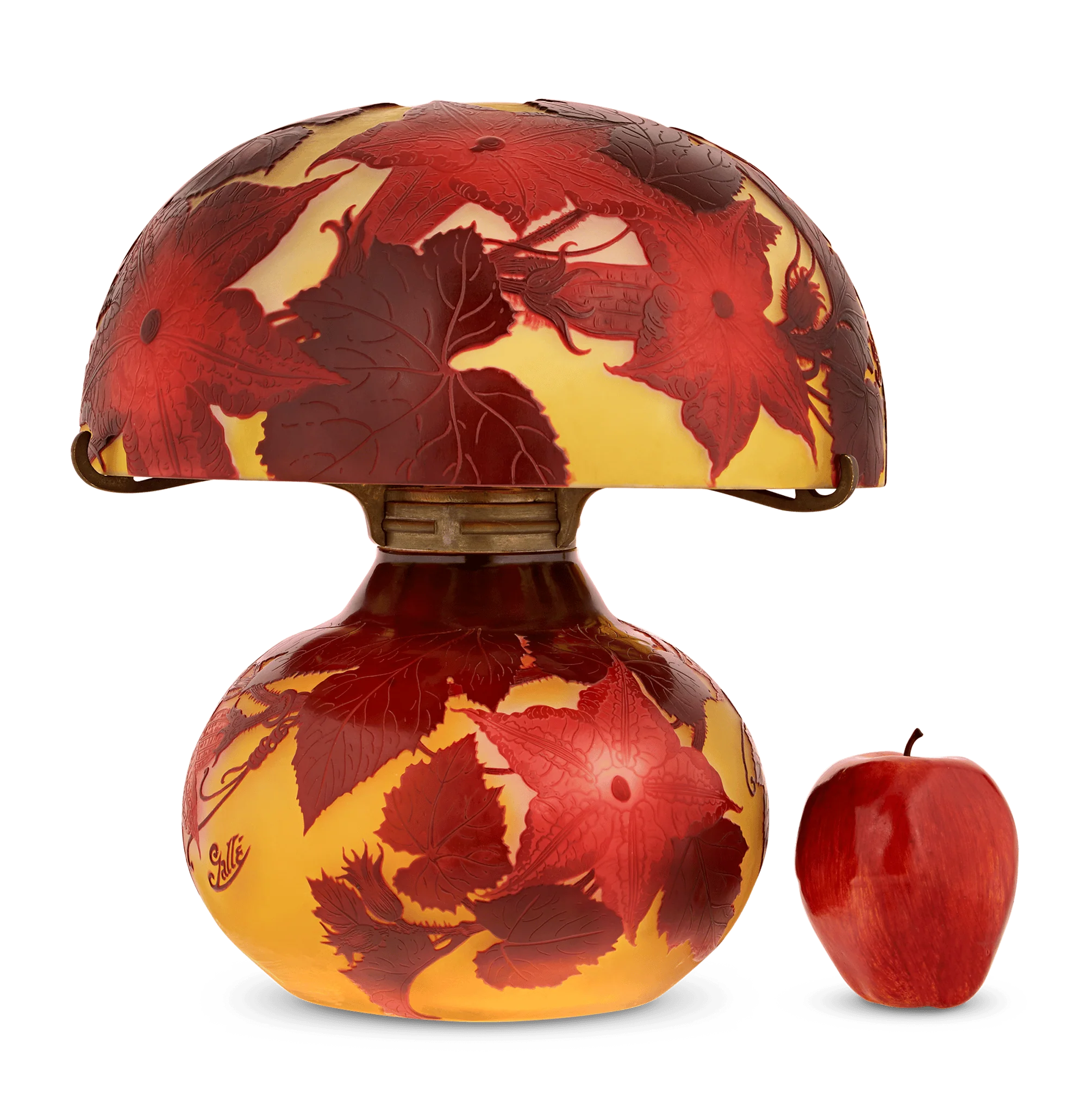 Gallé Cameo Glass Lamp - Image 6