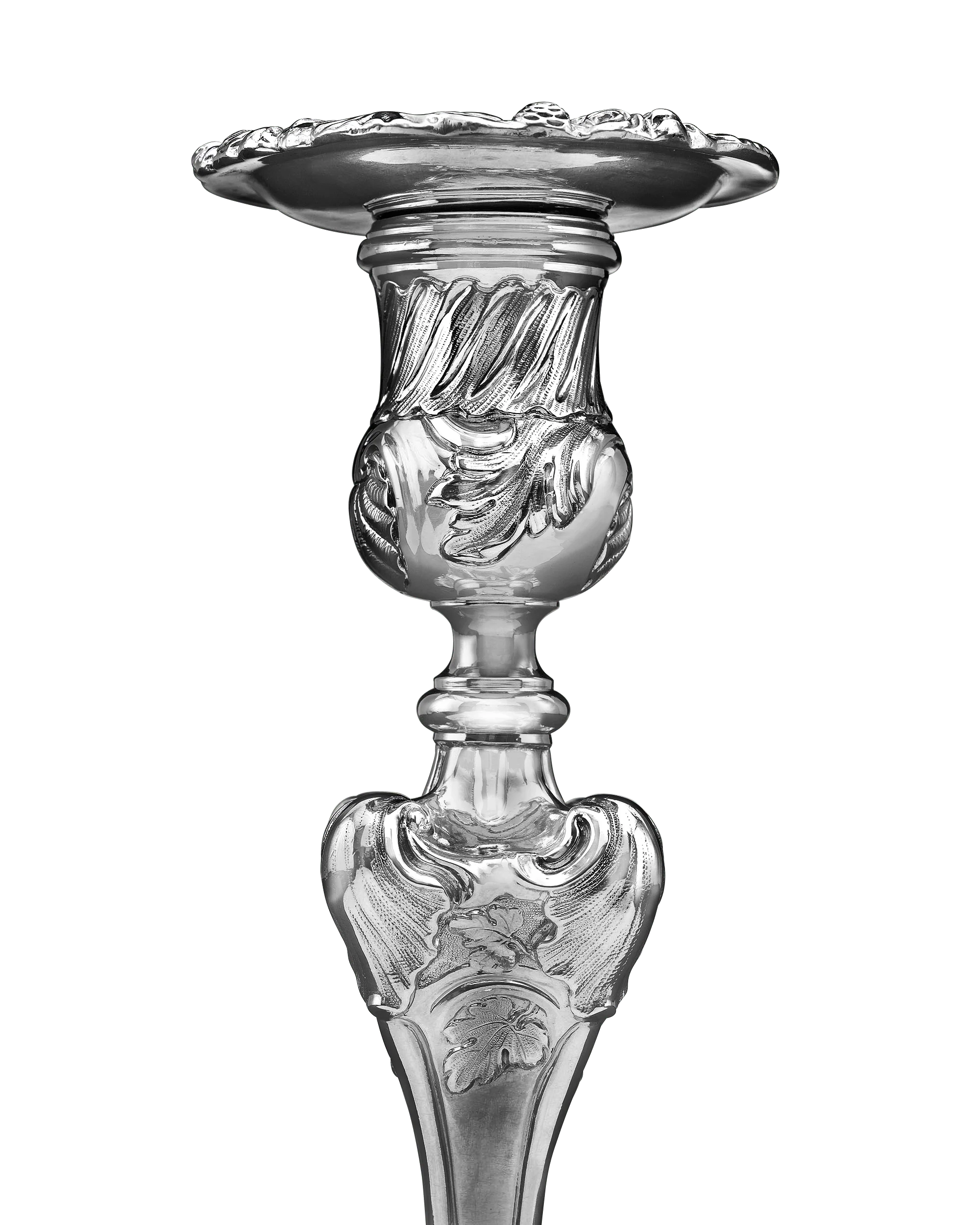 George II Silver Candlesticks by Paul de Lamerie - Image 3