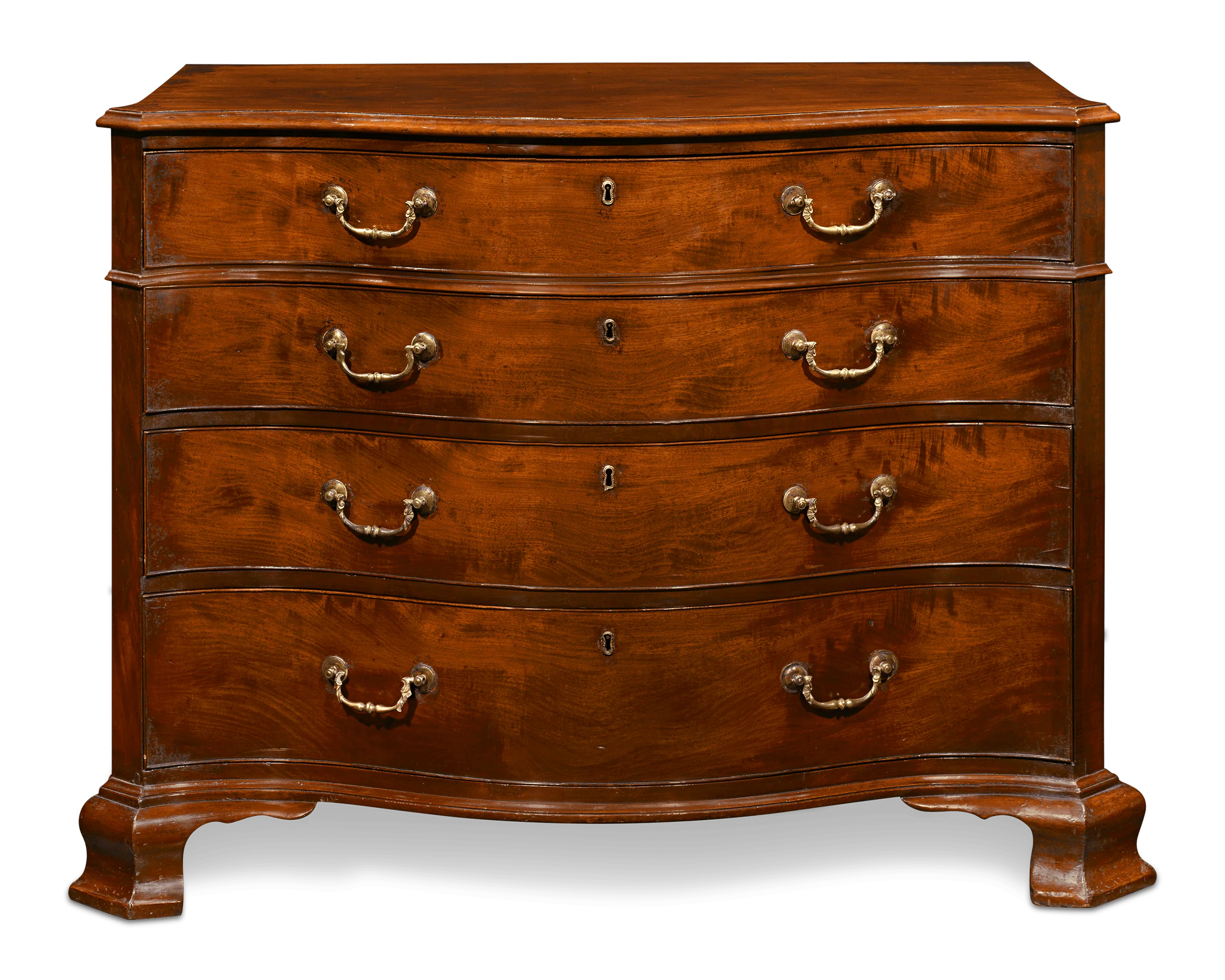 George III Chippendale-Period Serpentine Commode - Image 2