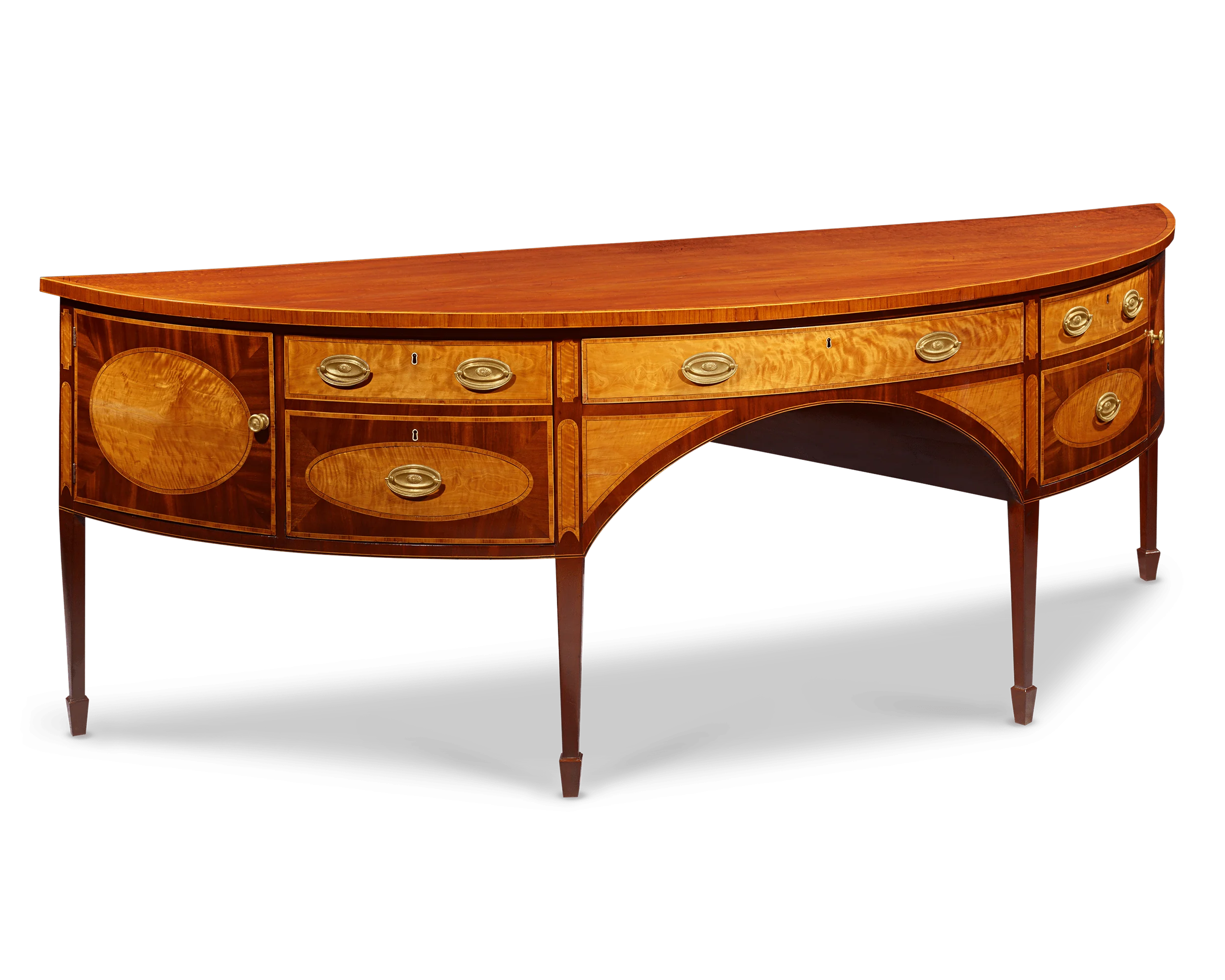 George III Mahogany and Satinwood Sideboard - Image 3