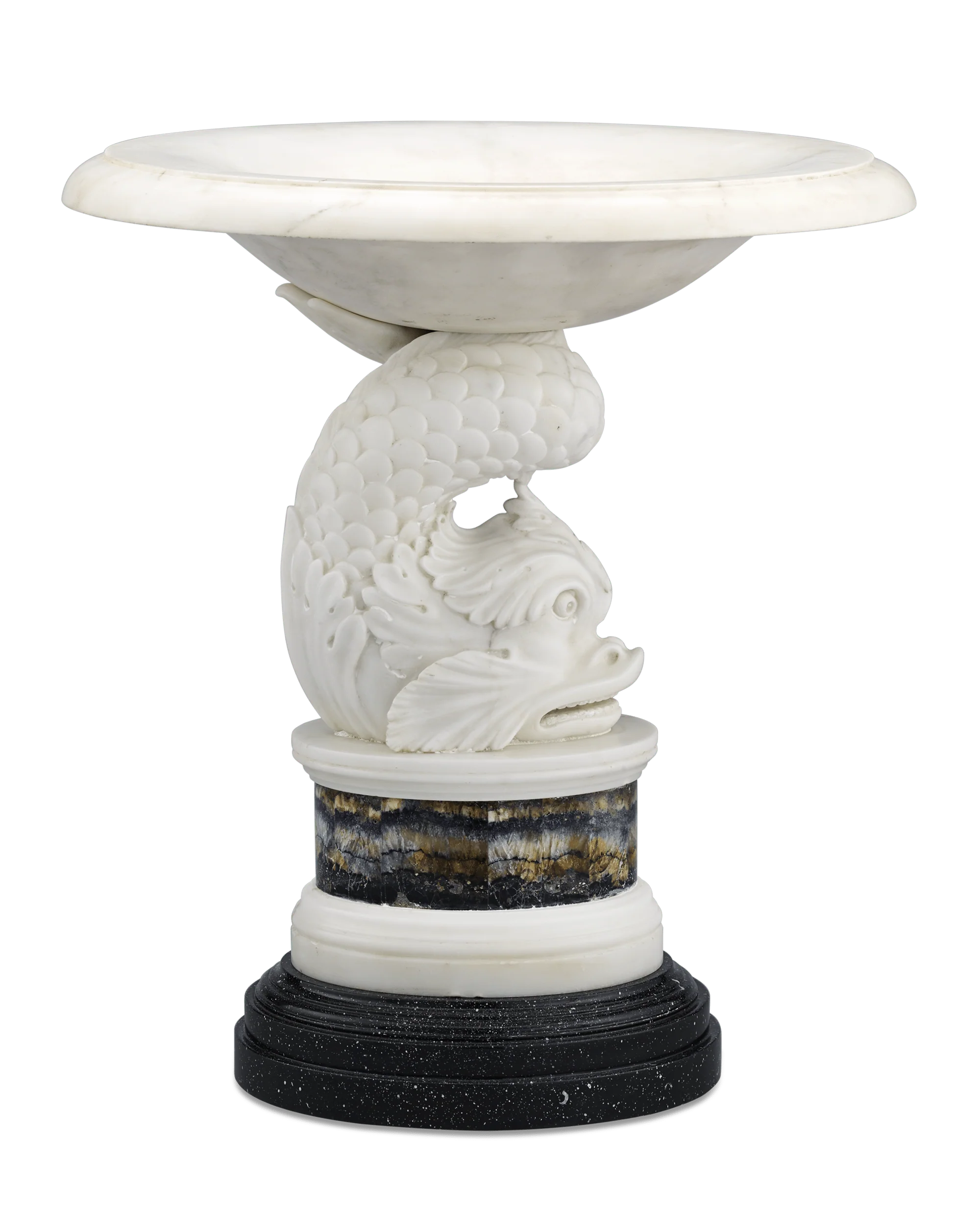 George III Marble and Blue John Dolphin Tazza - Image 3