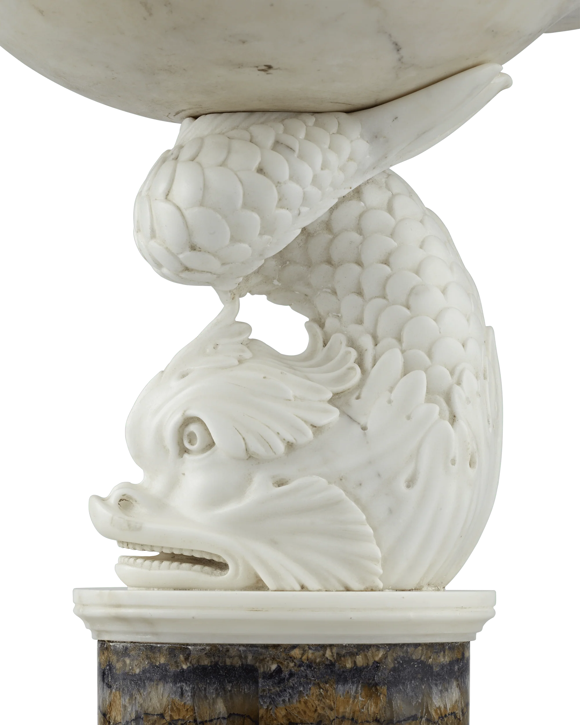 George III Marble and Blue John Dolphin Tazza - Image 4