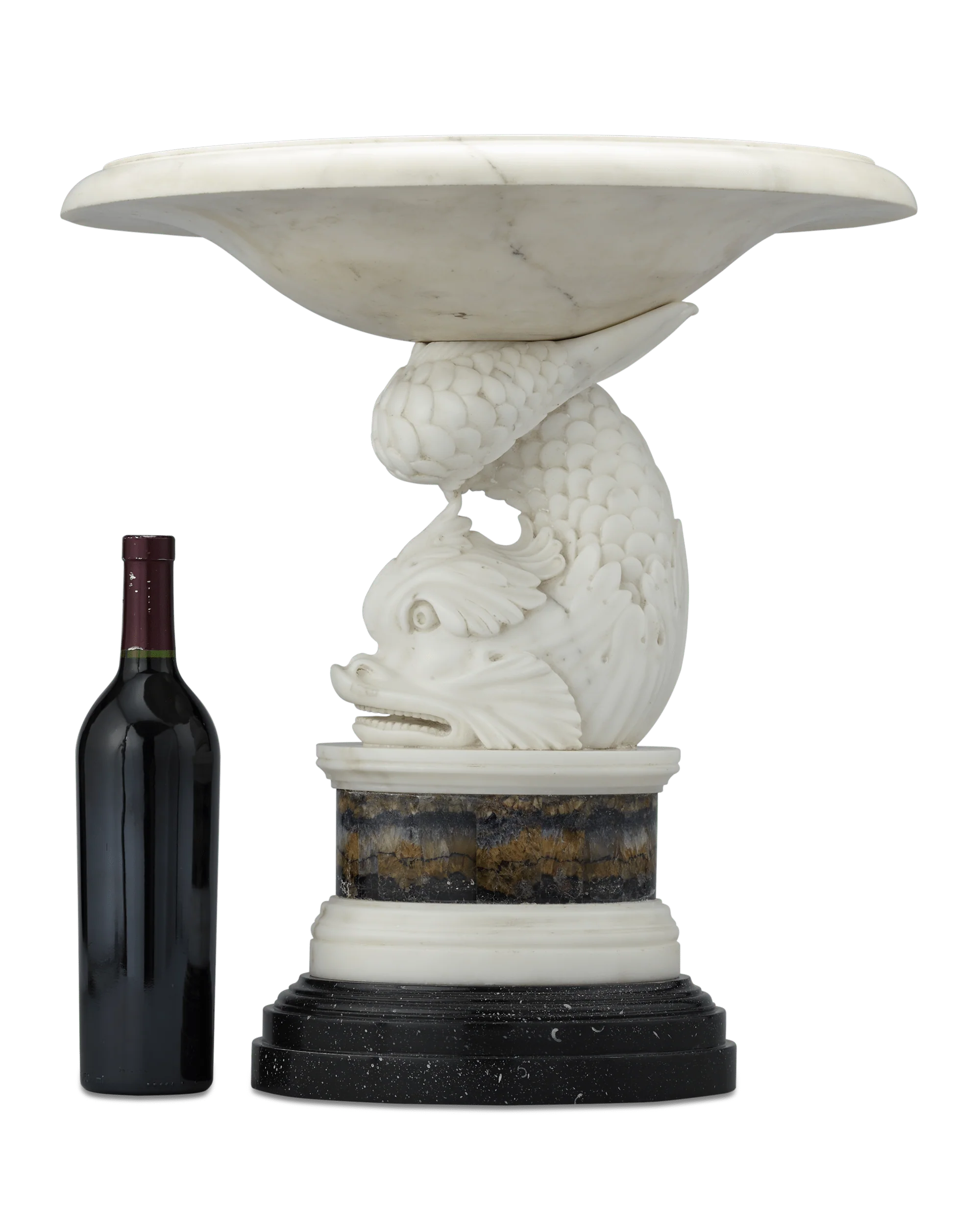 George III Marble and Blue John Dolphin Tazza - Image 7
