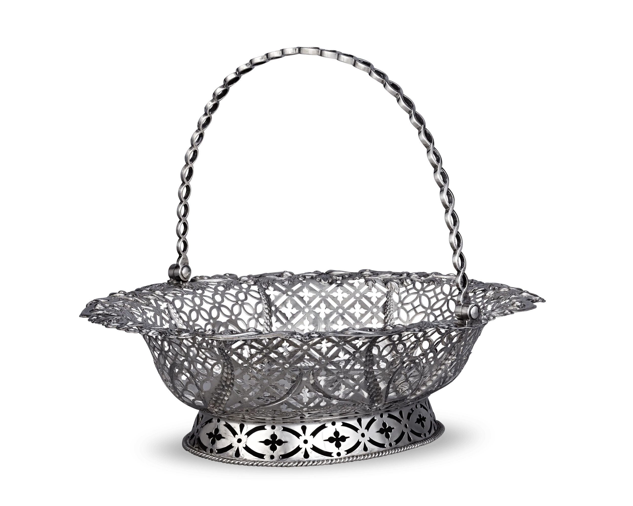 George III Silver Cake Basket by William Plummer - Image 2