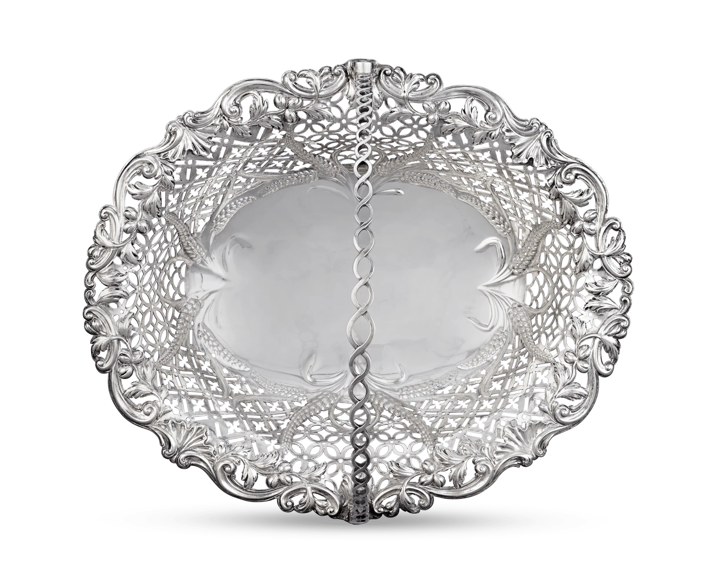 George III Silver Cake Basket by William Plummer - Image 3