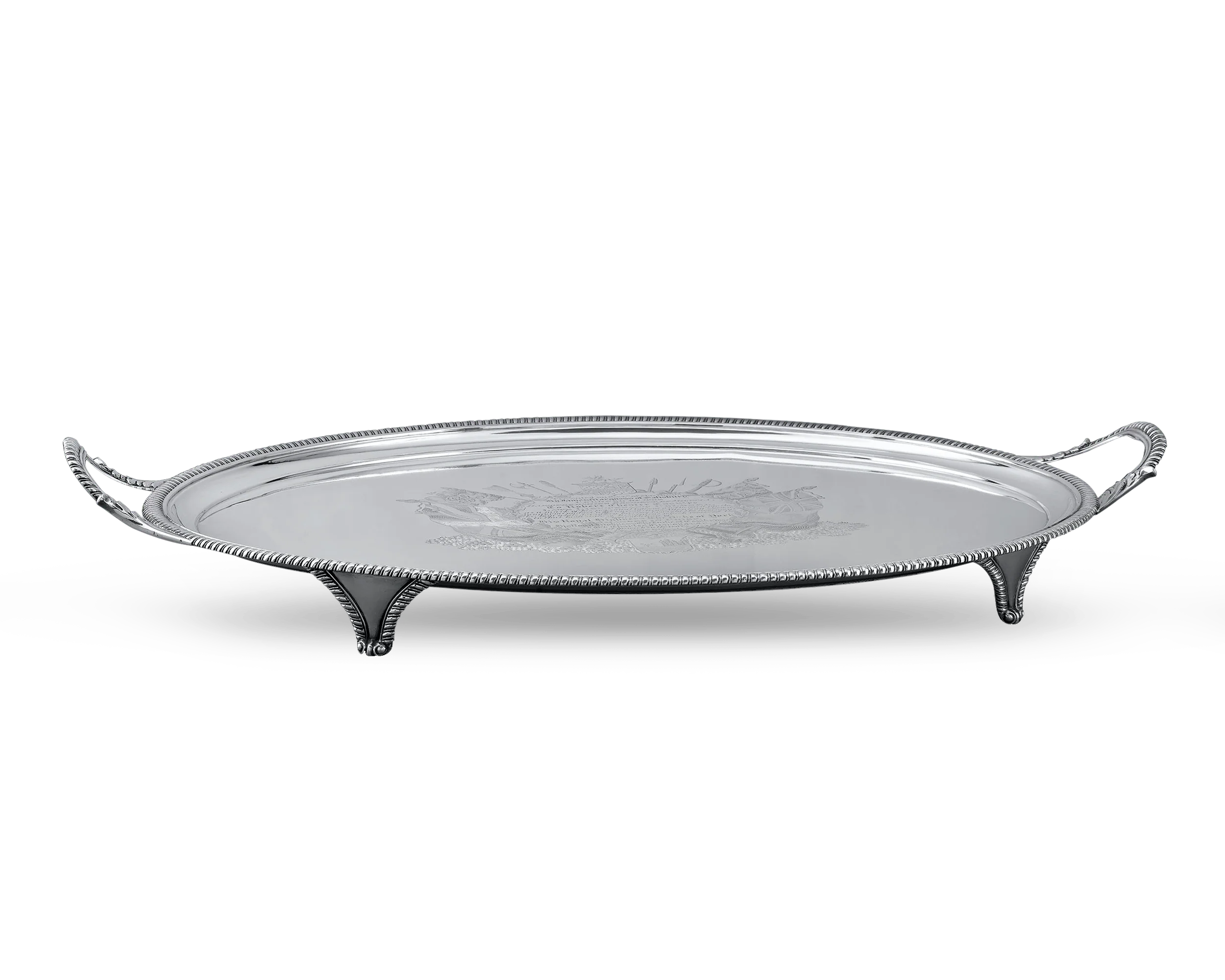George III Silver Tray for Lt. Robert Chester - Image 3