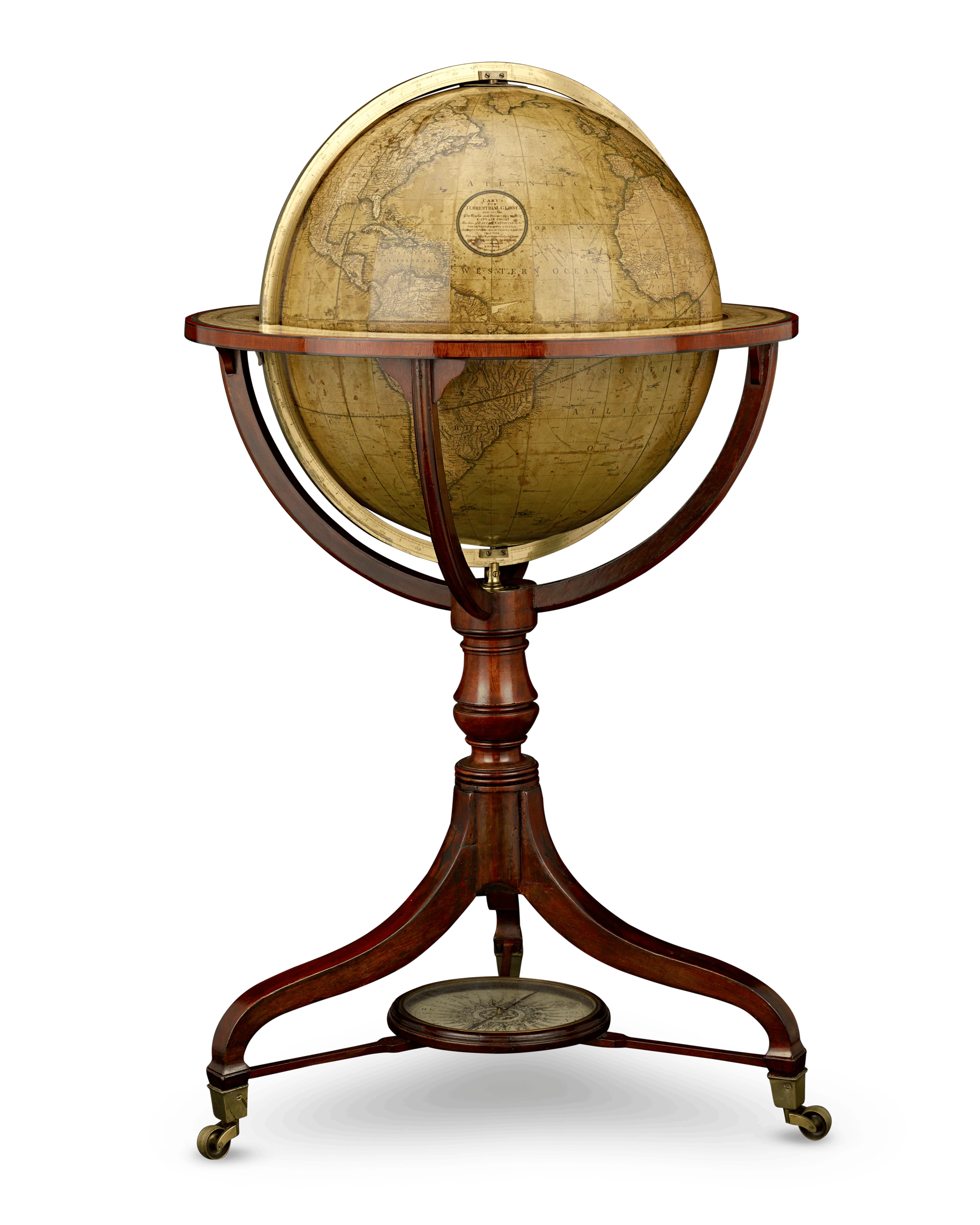 Georgian 21-Inch Terrestrial and Celestial Floor Globes by J. W. Cary - Image 2