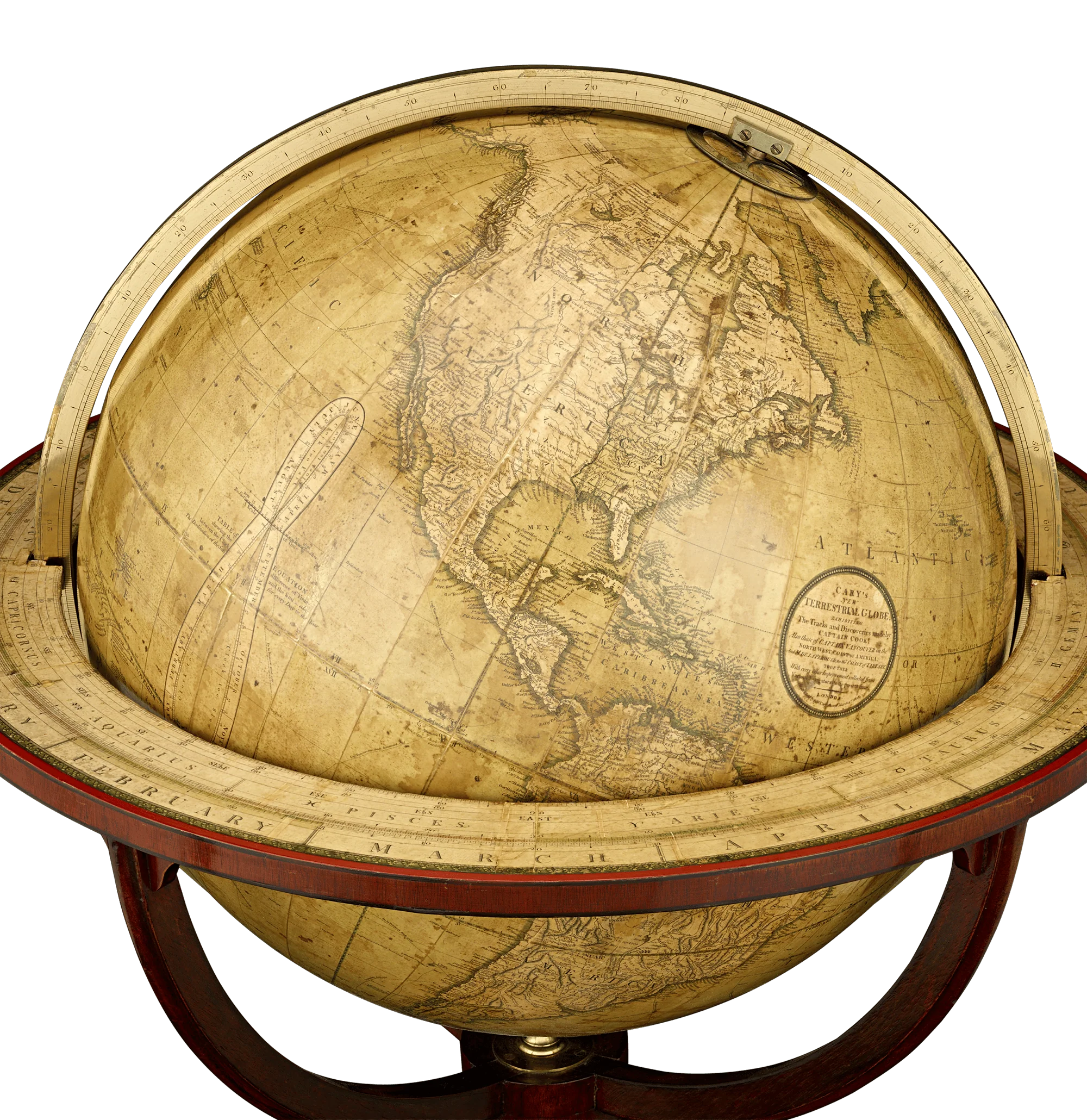 Georgian 21-Inch Terrestrial and Celestial Floor Globes by J. W. Cary - Image 3