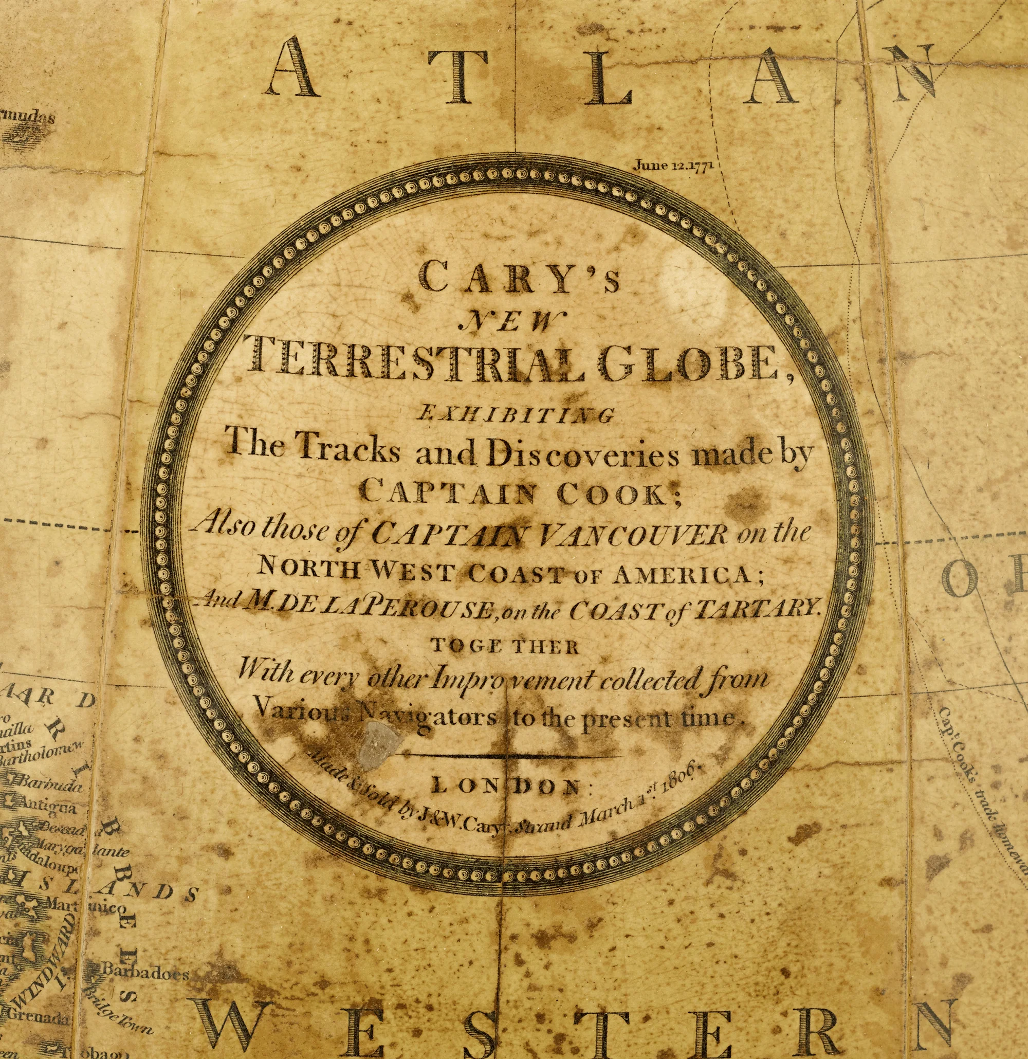 Georgian 21-Inch Terrestrial and Celestial Floor Globes by J. W. Cary - Image 5