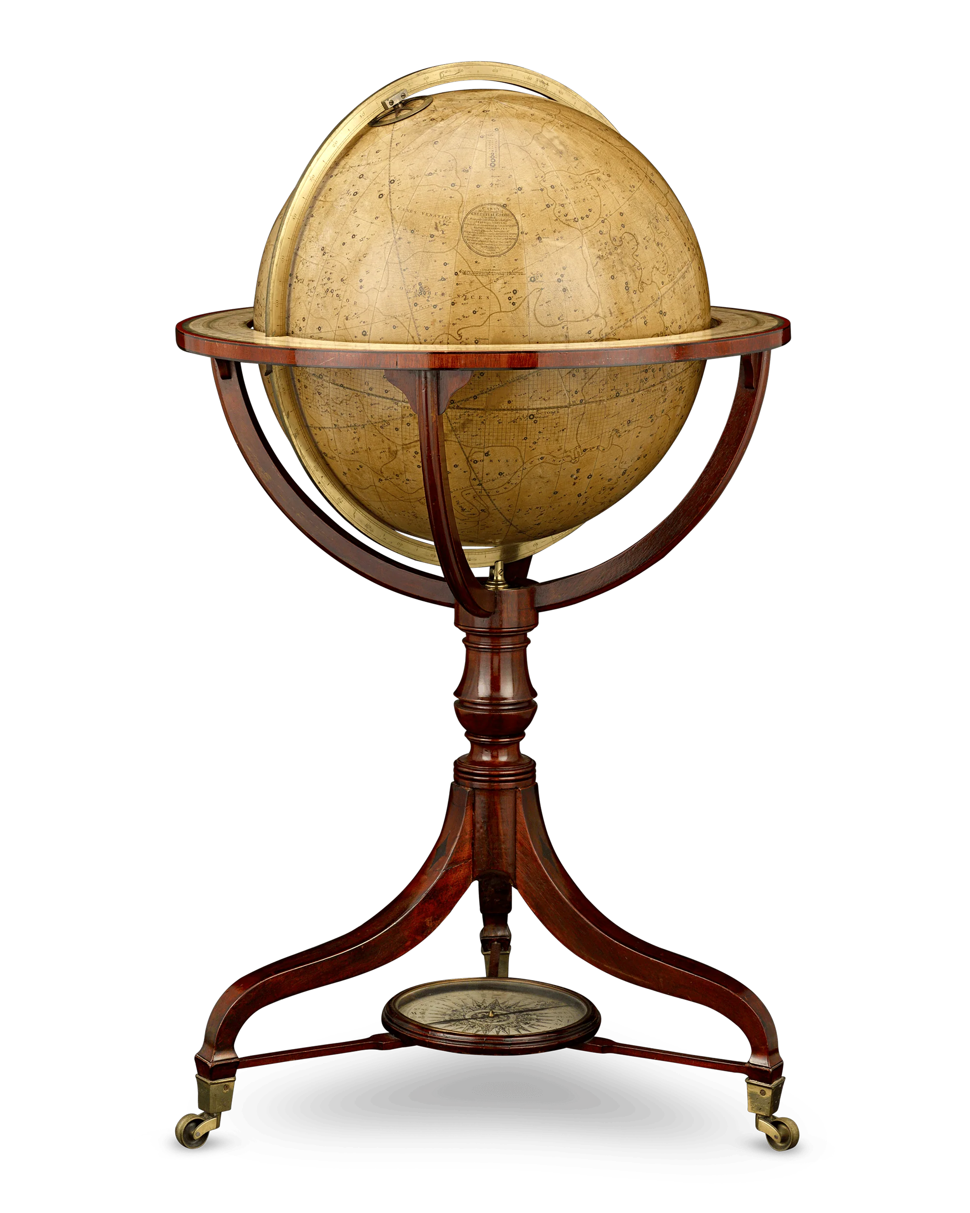 Georgian 21-Inch Terrestrial and Celestial Floor Globes by J. W. Cary - Image 6
