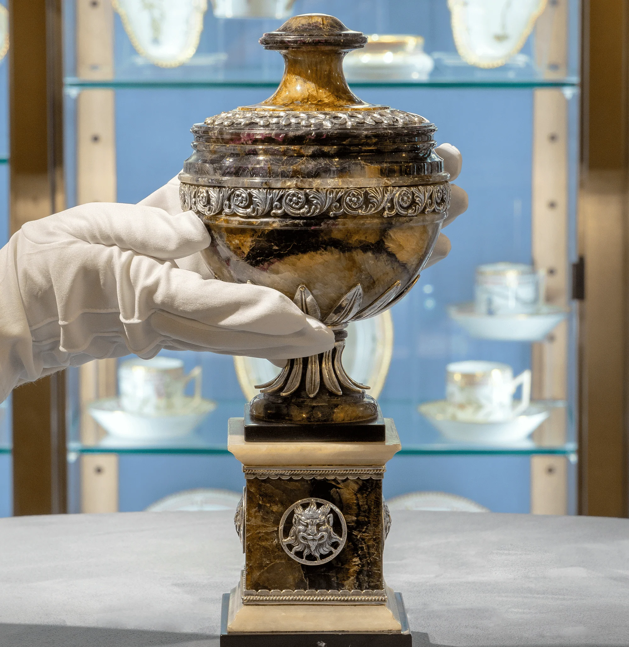 Georgian Blue John and Silver Urn - Image 4