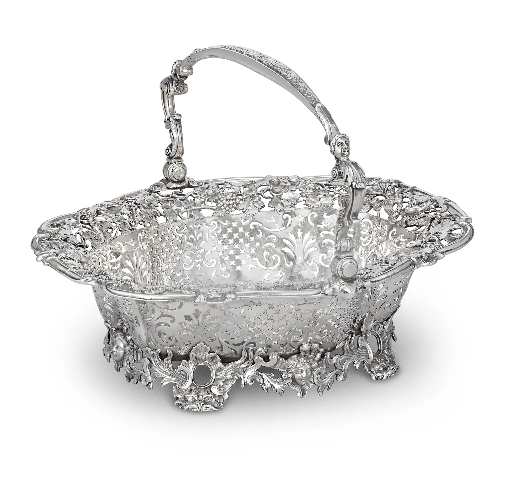 Georgian Silver Basket by Peter Archambo
