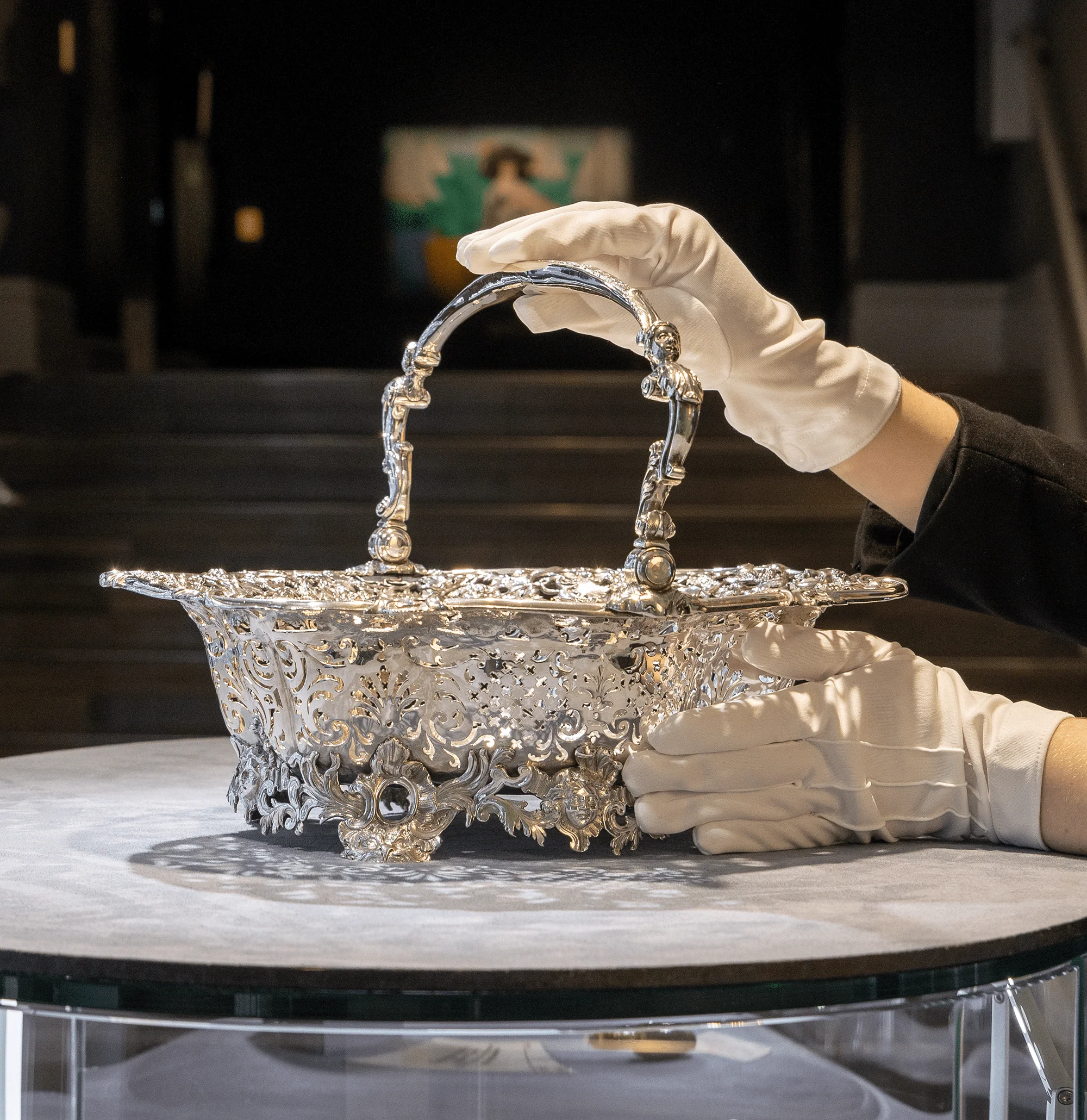 Georgian Silver Basket by Peter Archambo - Image 8