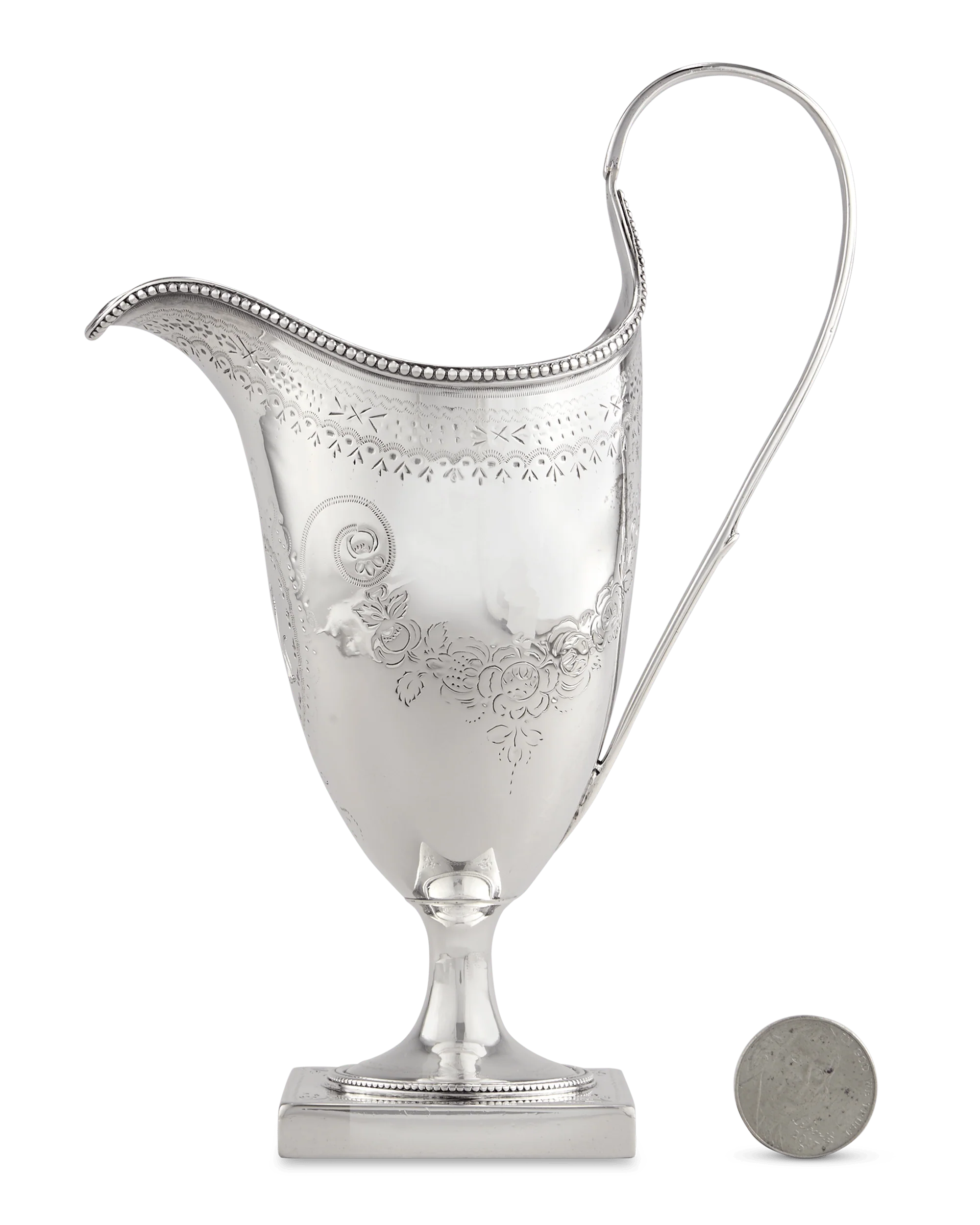 Georgian Silver Creamer by Hester Bateman - Image 5