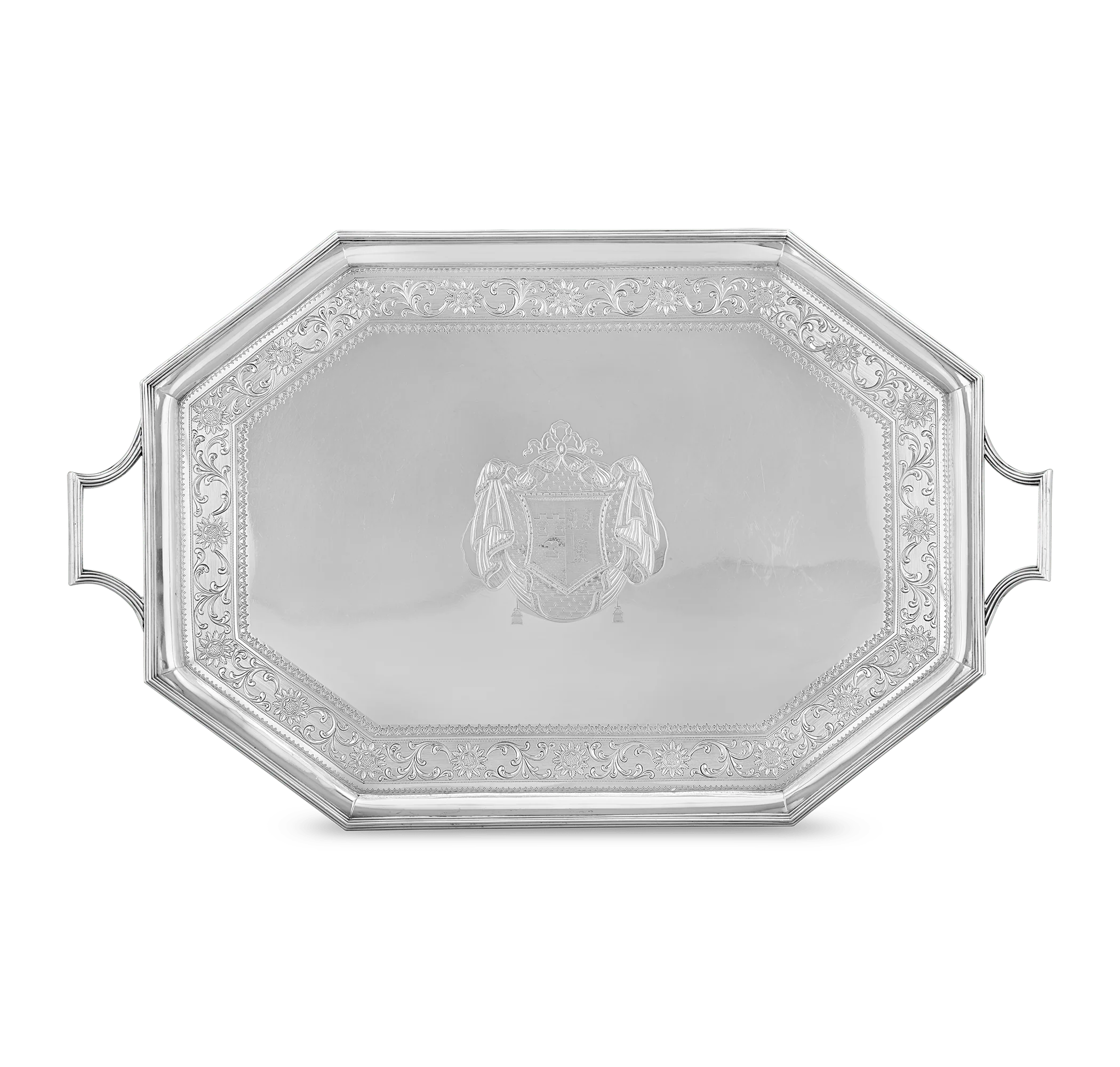 Georgian Silver 
Octagonal Tray by Thomas Hannam and John Crouch