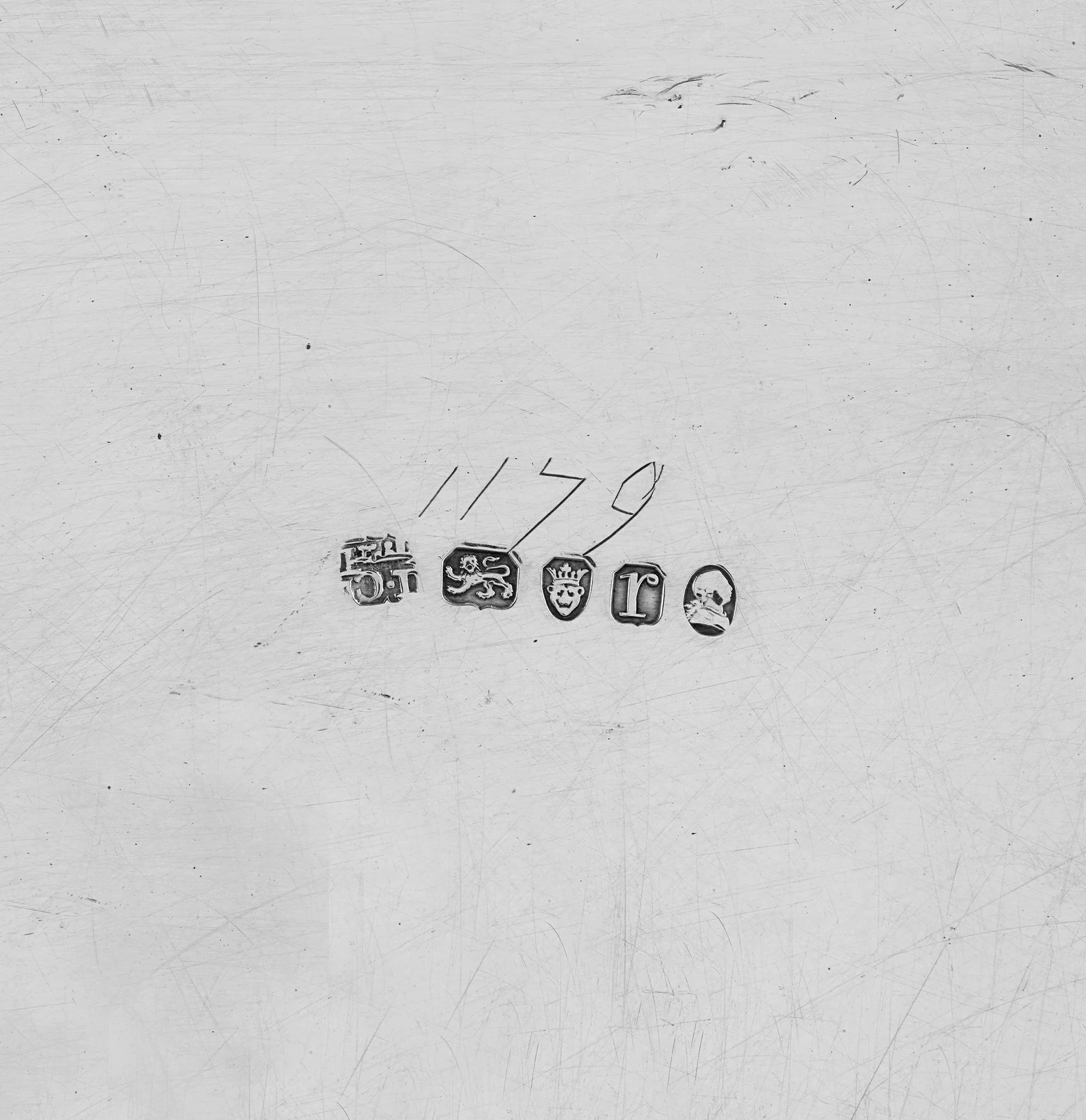 Georgian Silver 
Octagonal Tray by Thomas Hannam and John Crouch - Image 4