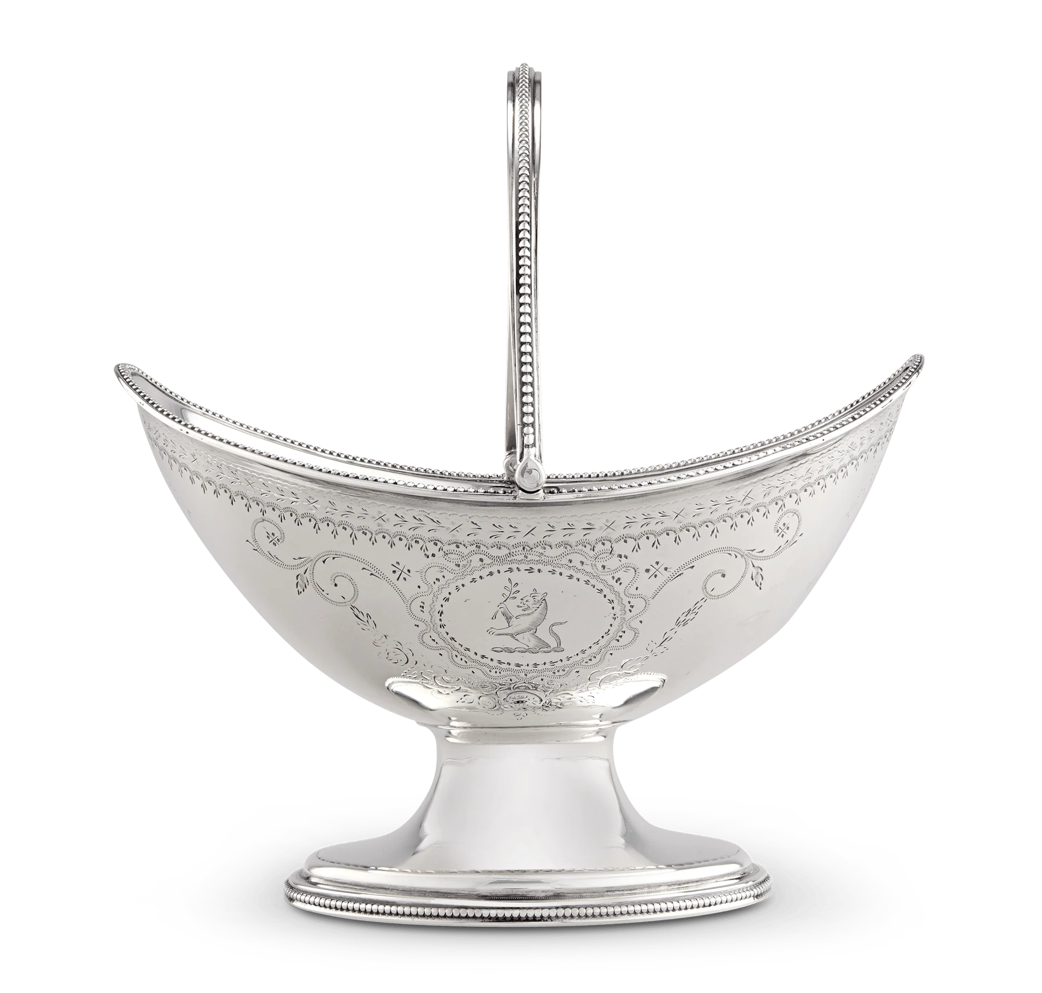 Georgian Silver Sugar Basket by Hester Bateman - Image 2