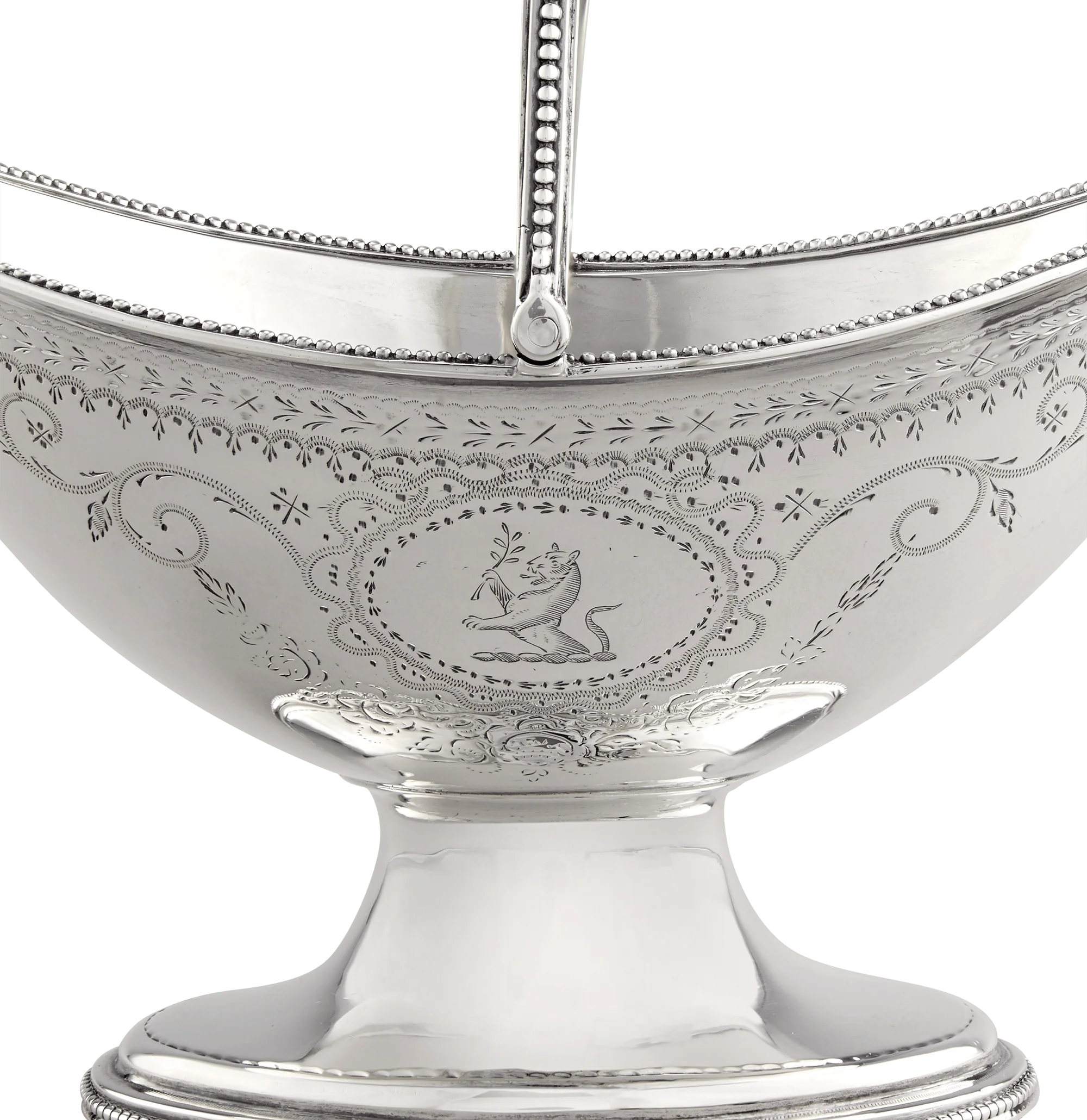 Georgian Silver Sugar Basket by Hester Bateman - Image 3