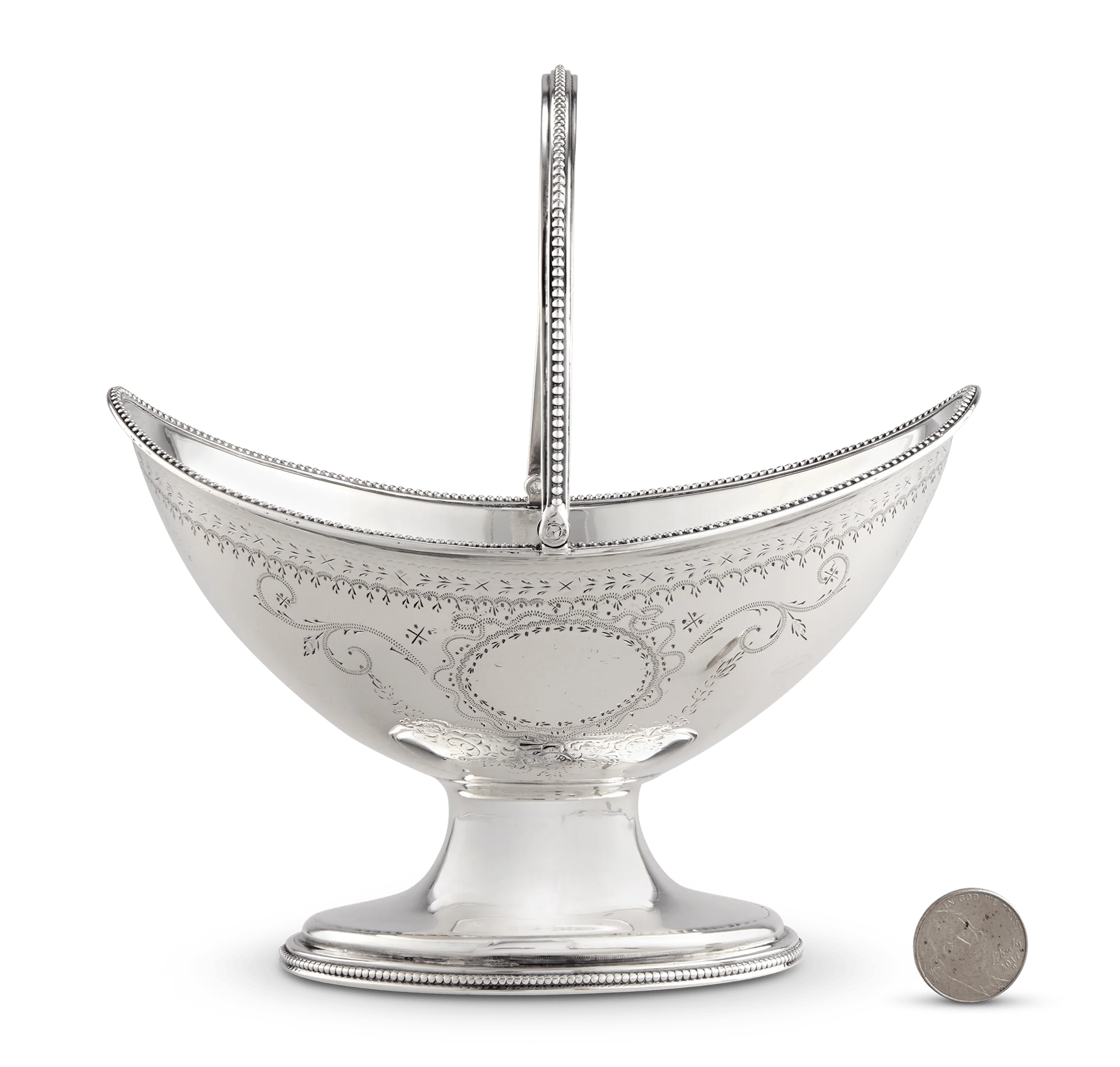 Georgian Silver Sugar Basket by Hester Bateman - Image 5